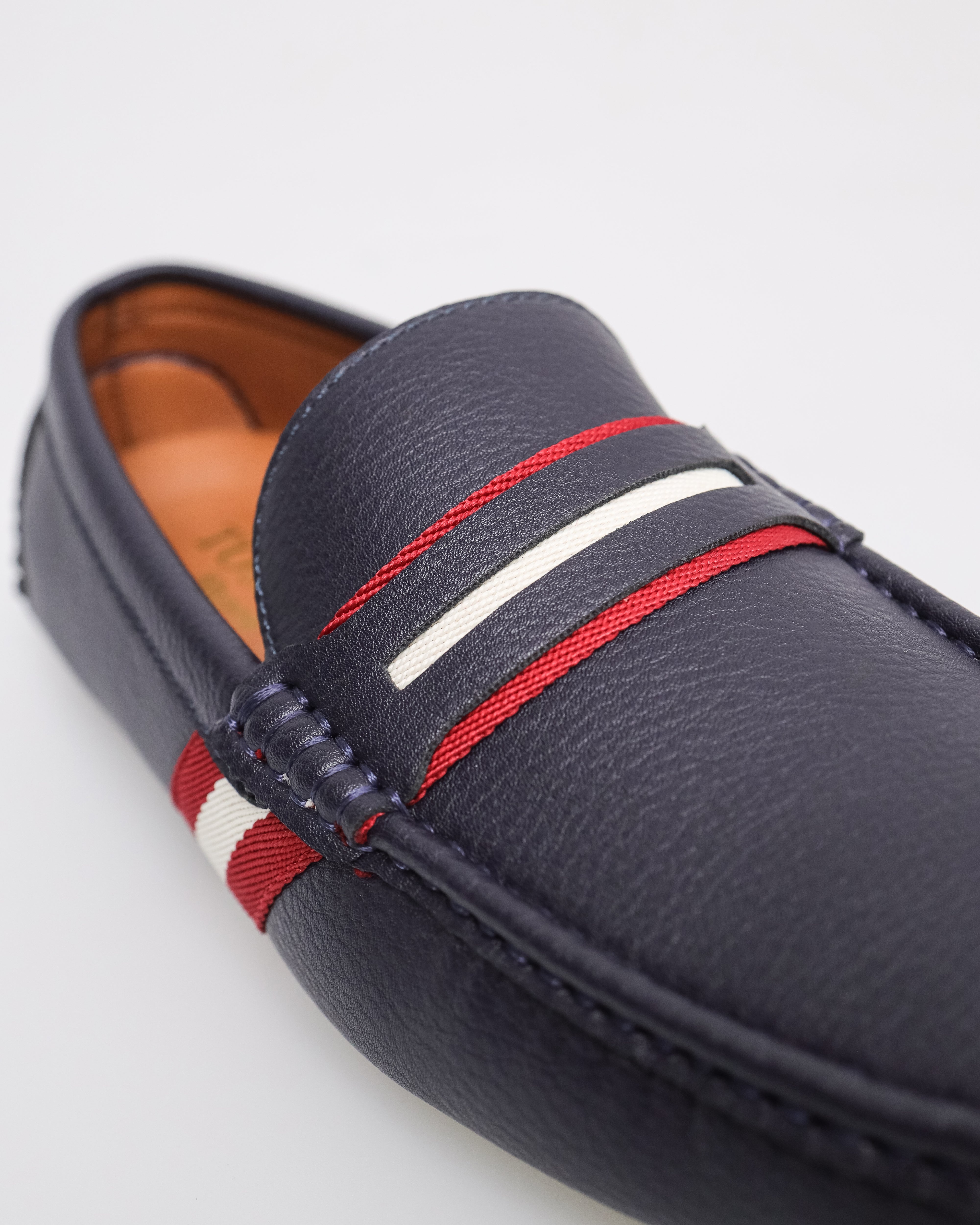 Tomaz C530 Men's Stripe Moccasins (Navy)