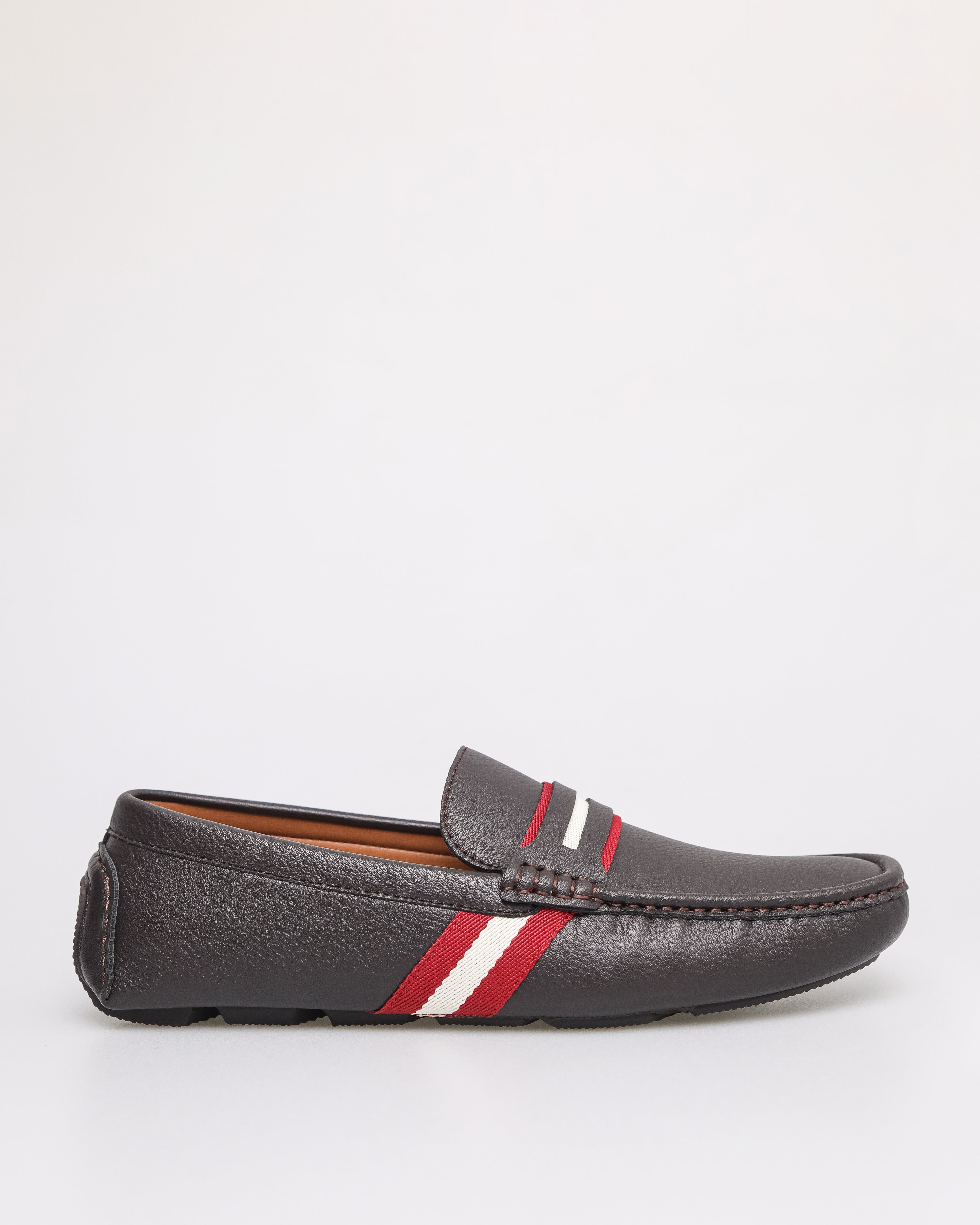 Tomaz C530 Men's Stripe Moccasins (Coffee)