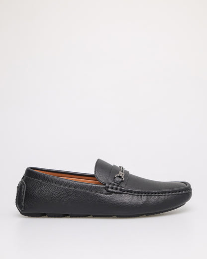 Tomaz C533 Men's Buckle Moccasins (Black)