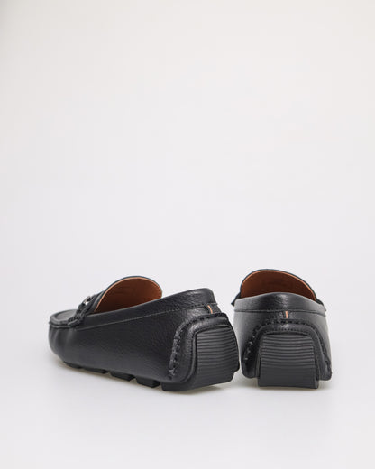 Tomaz C533 Men's Buckle Moccasins (Black)