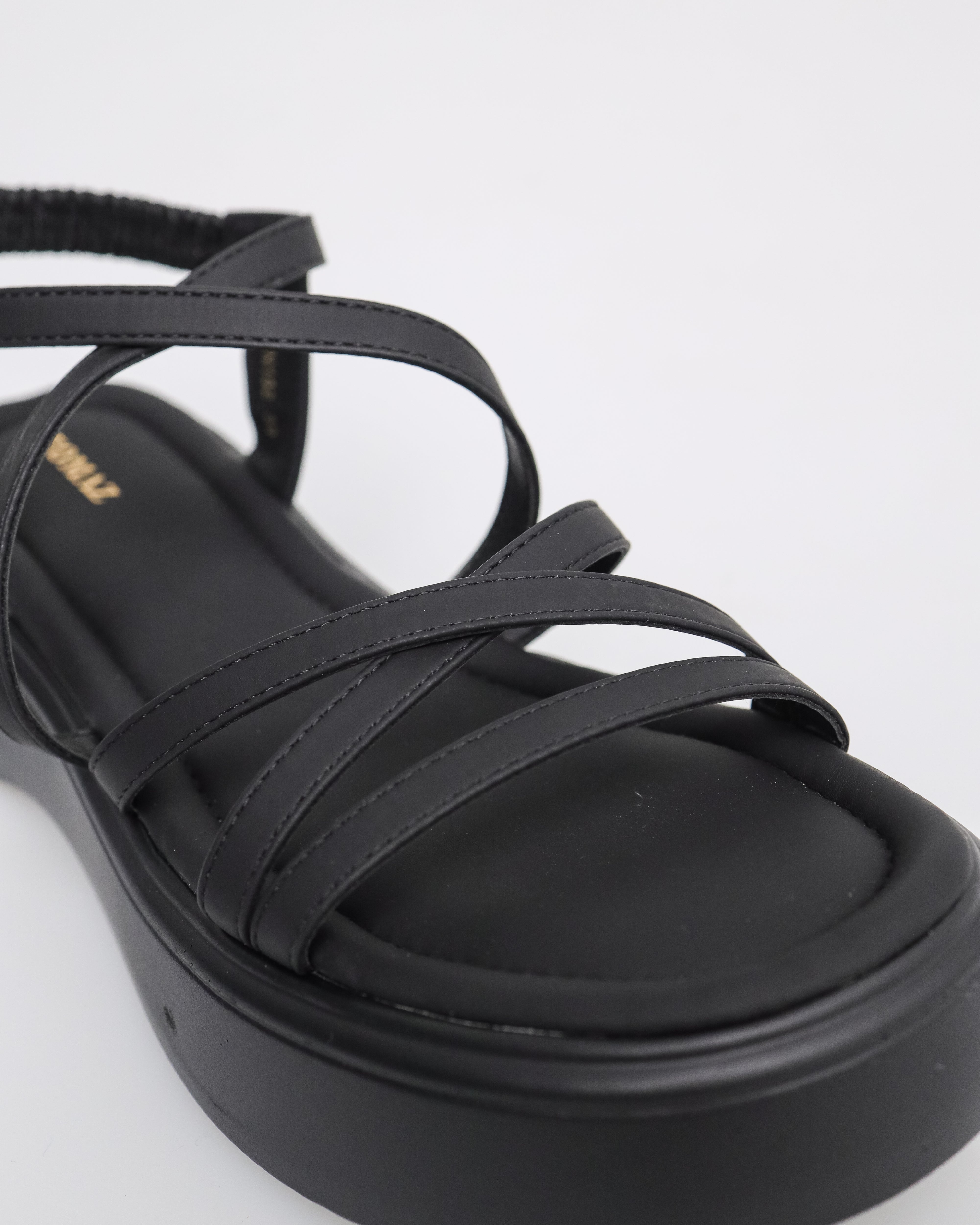 Tomaz NN182 Ladies Cross Strappy Sandal Black EU 36 UK 5 Black