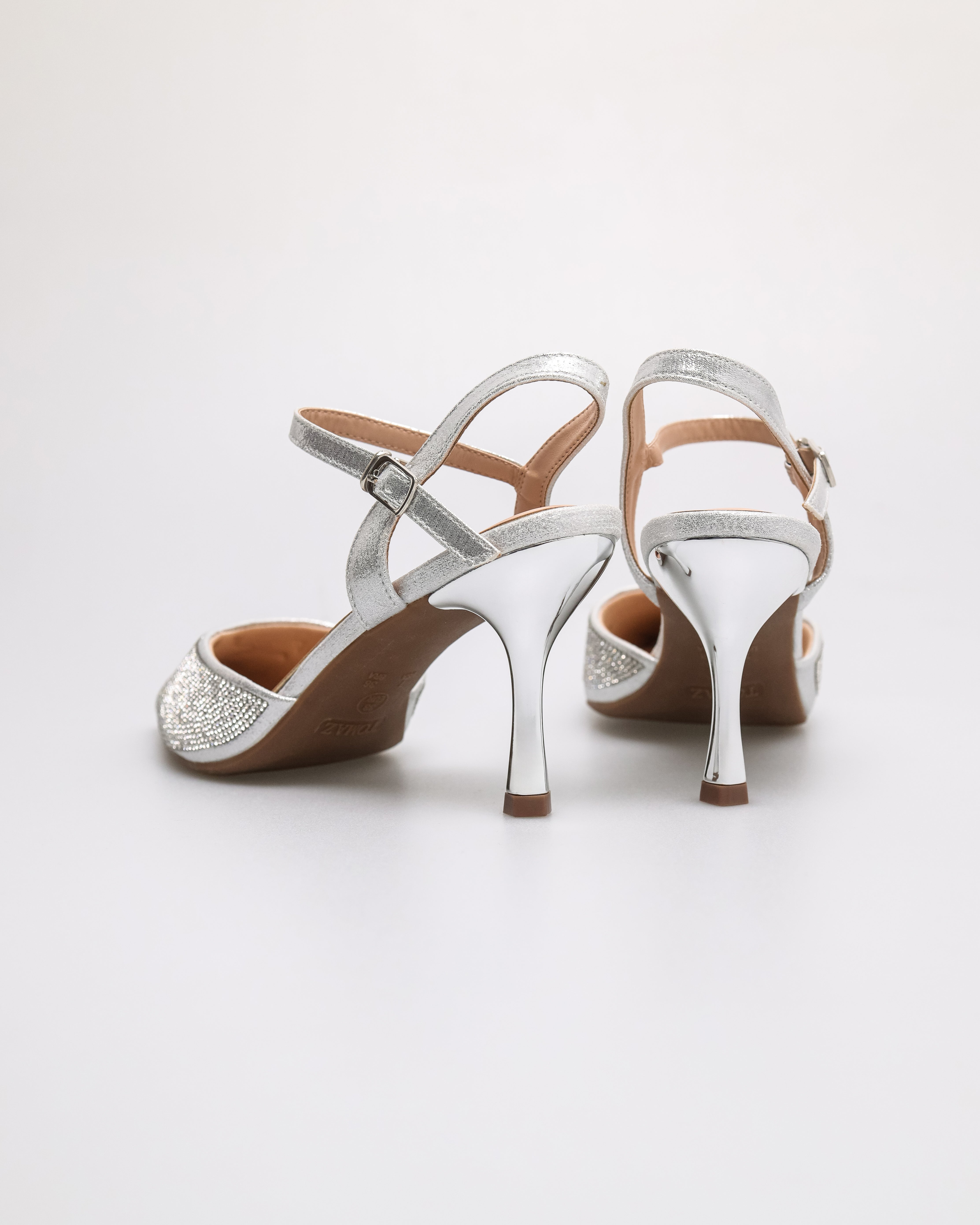 Tomaz NN540 Ladies Sparkle Heels (Silver)