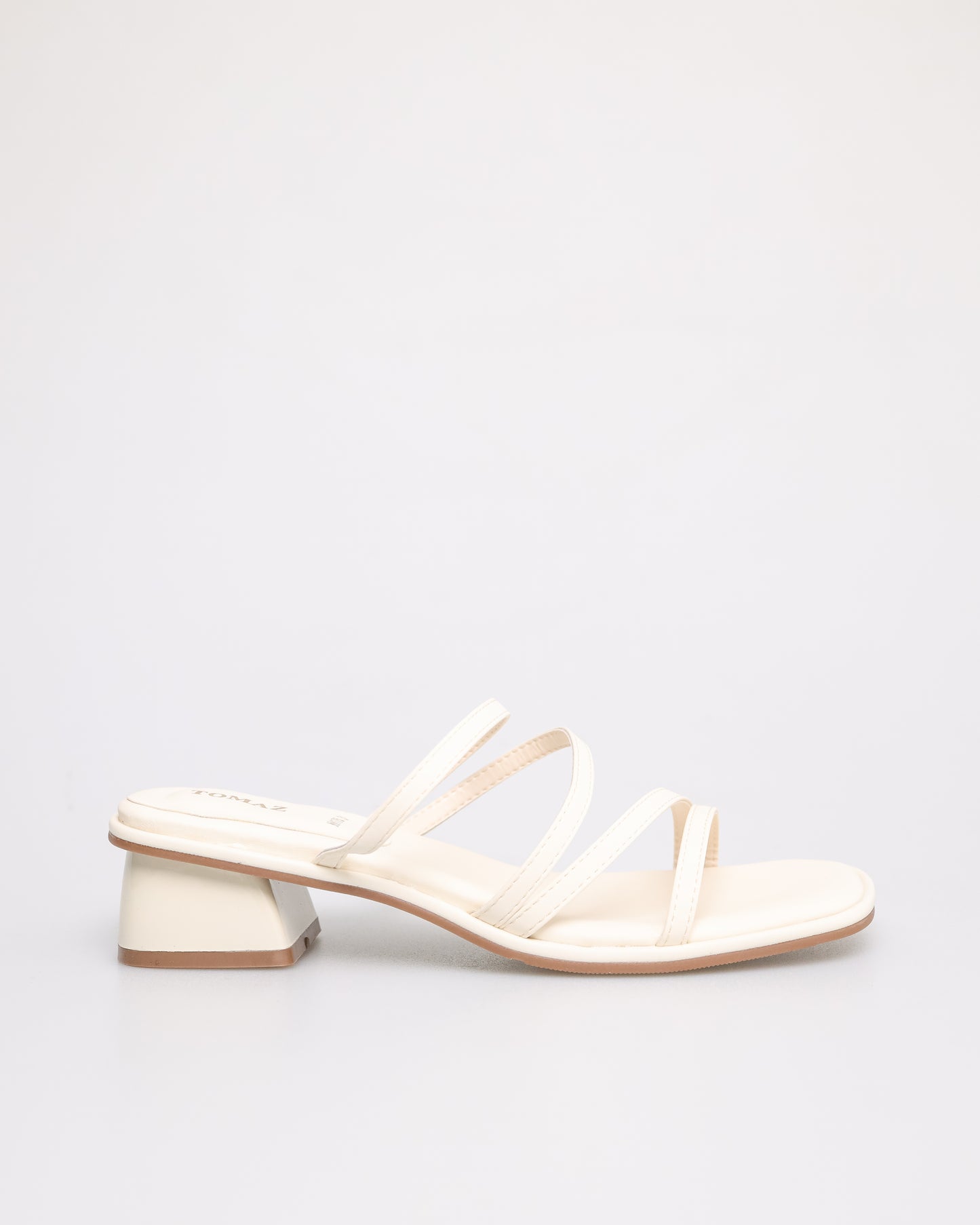 Tomaz NN176 Ladies Strappy Block Heels (Cream)