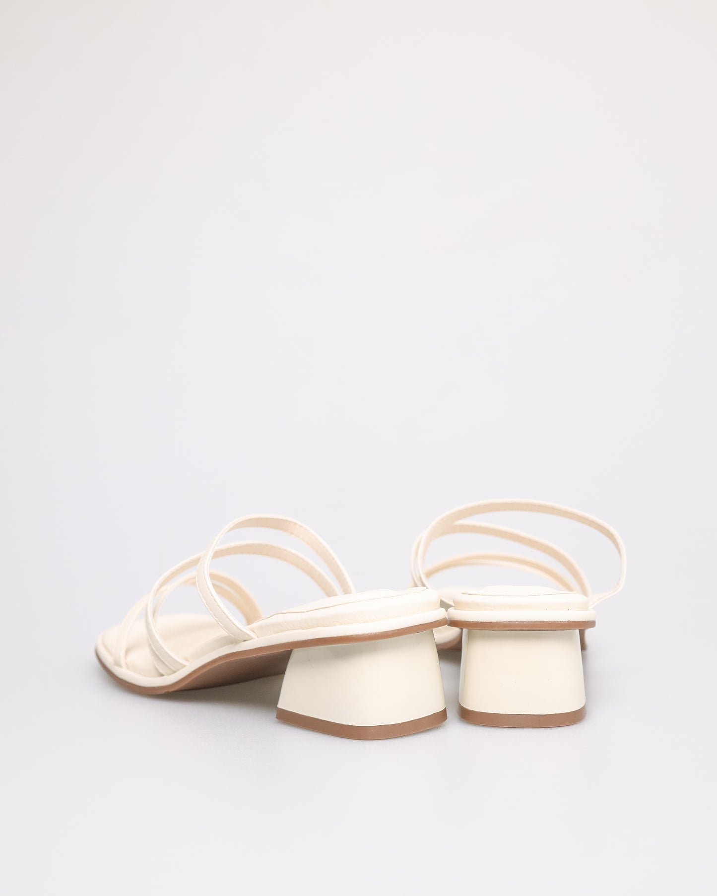 Tomaz NN176 Ladies Strappy Block Heels (Cream)