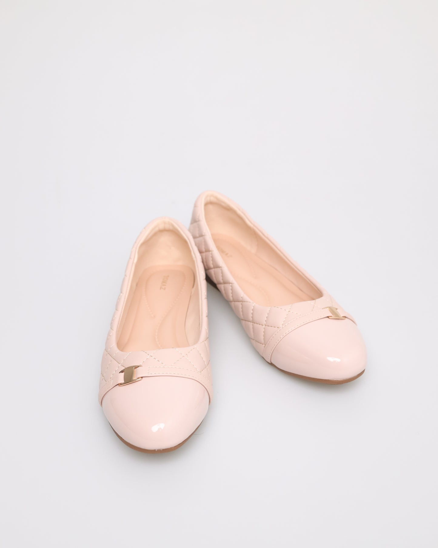 Tomaz NN253 Ladies Quilted Ballet Flats (Beige)