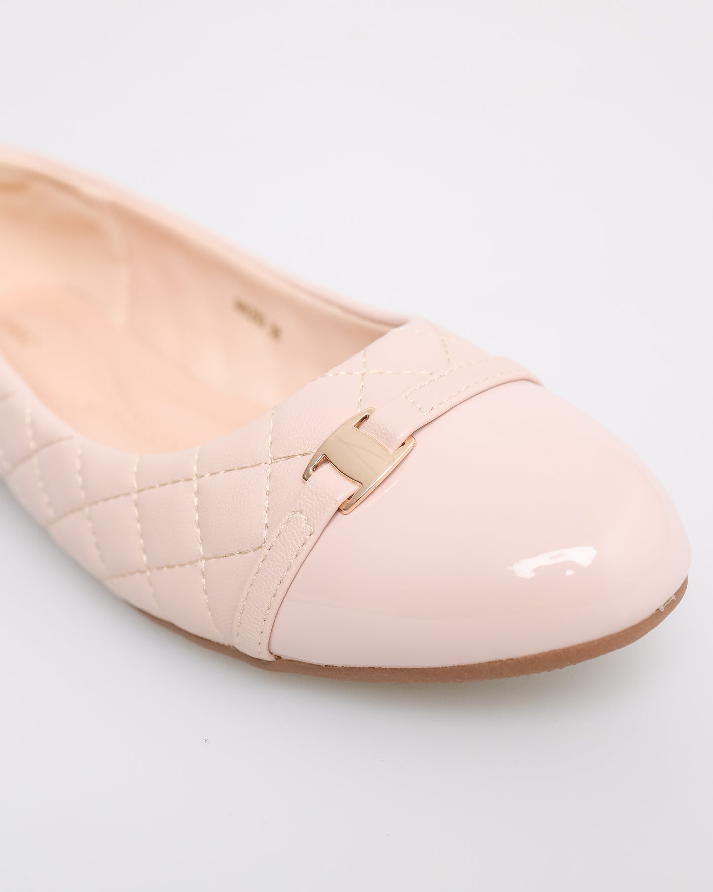 Tomaz NN253 Ladies Quilted Ballet Flats (Beige)