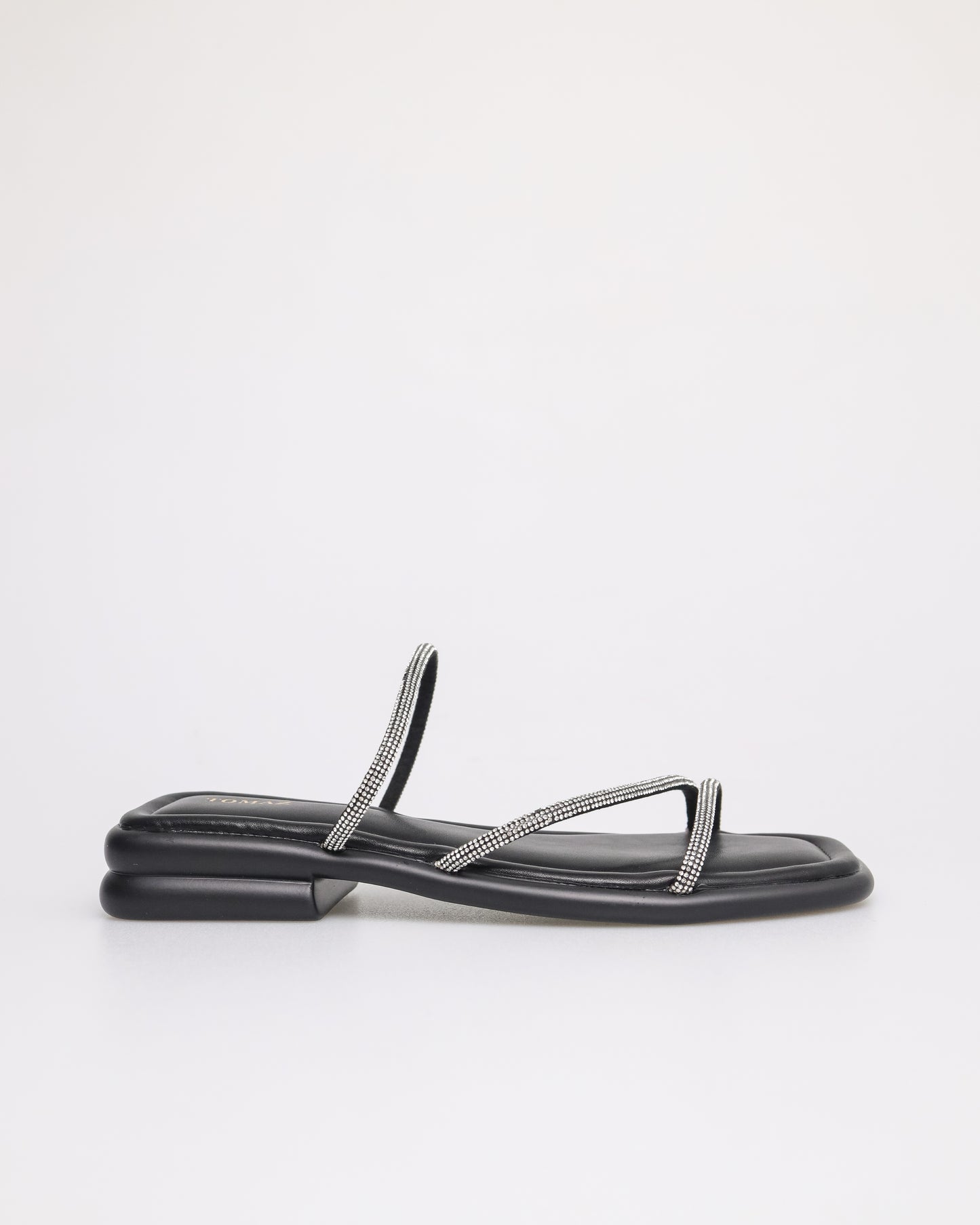 Tomaz NN185 Ladies Crystal Strap Sandal (Black)