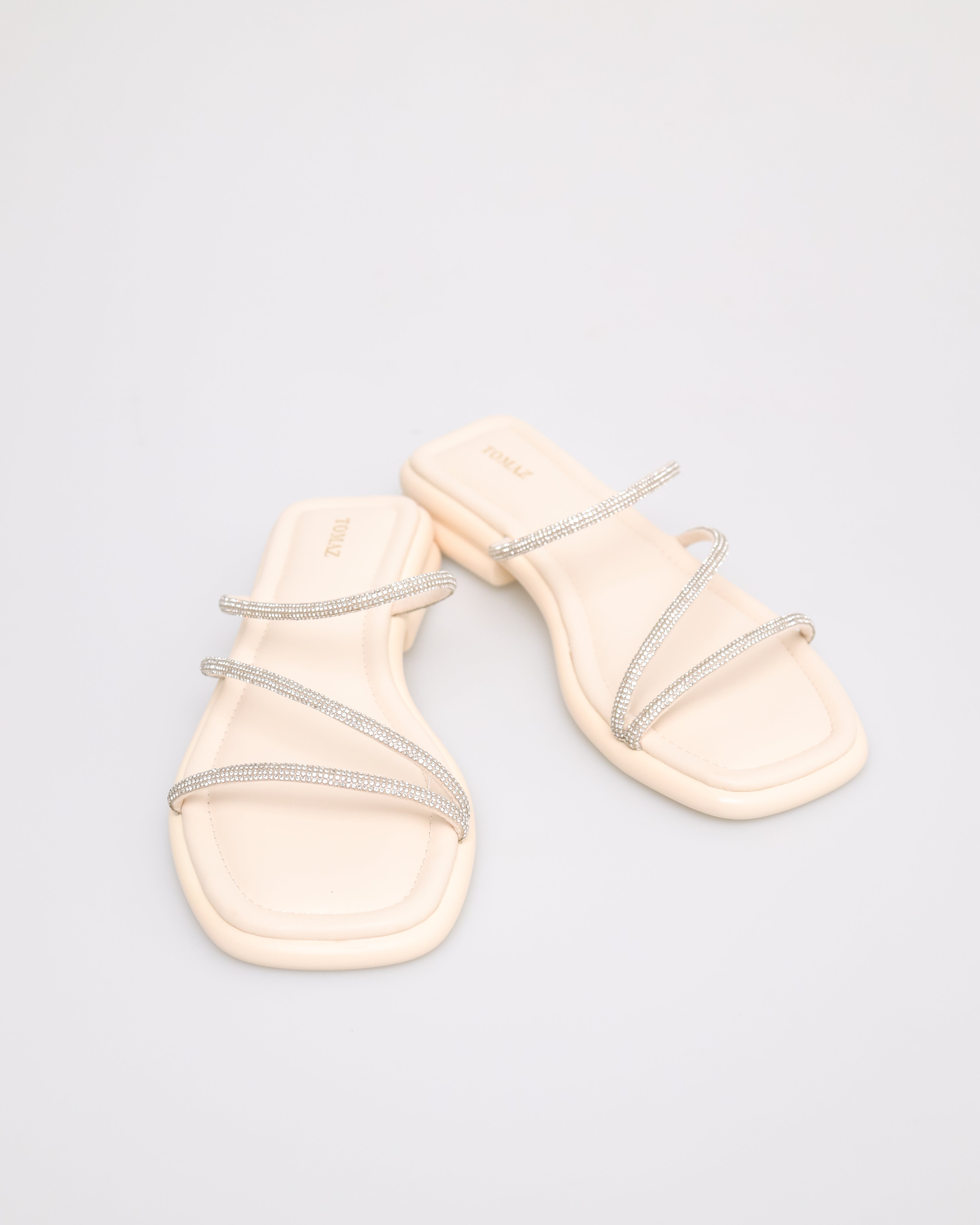 Tomaz NN185 Ladies Crystal Strap Sandal (Cream)