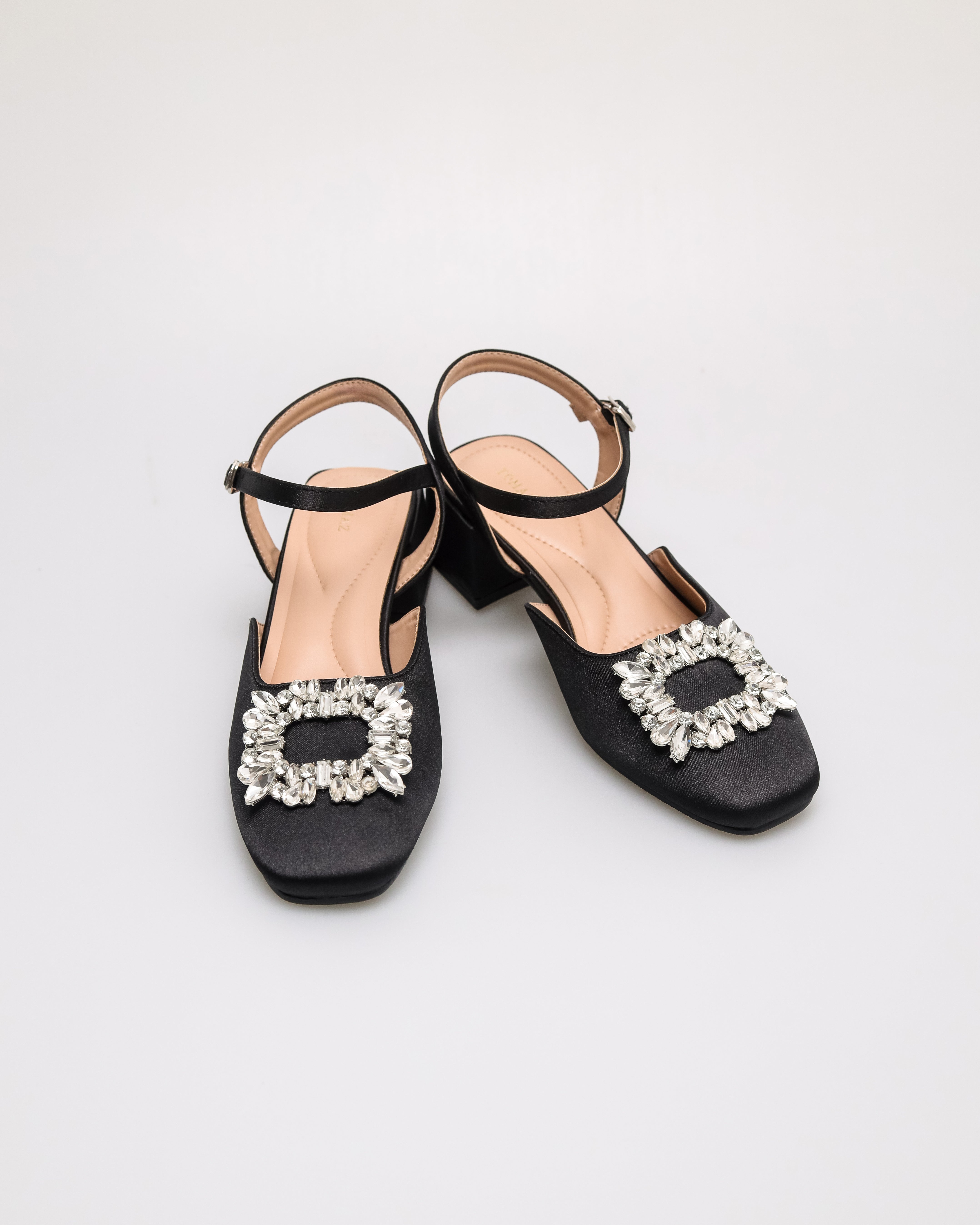 Tomaz NN538 Ladies Crystal Crest Heels (Black)