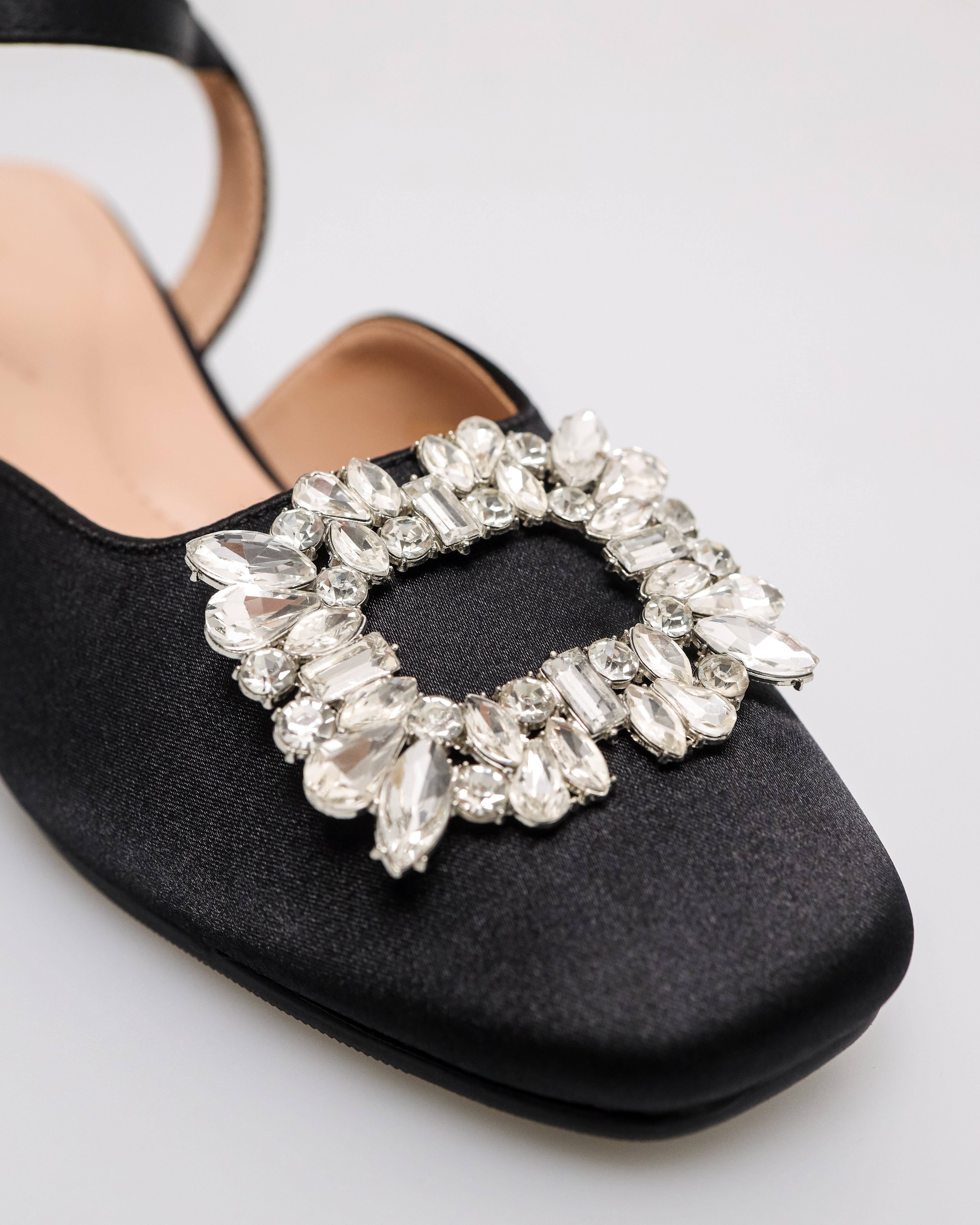 Tomaz NN538 Ladies Crystal Crest Heels (Black)