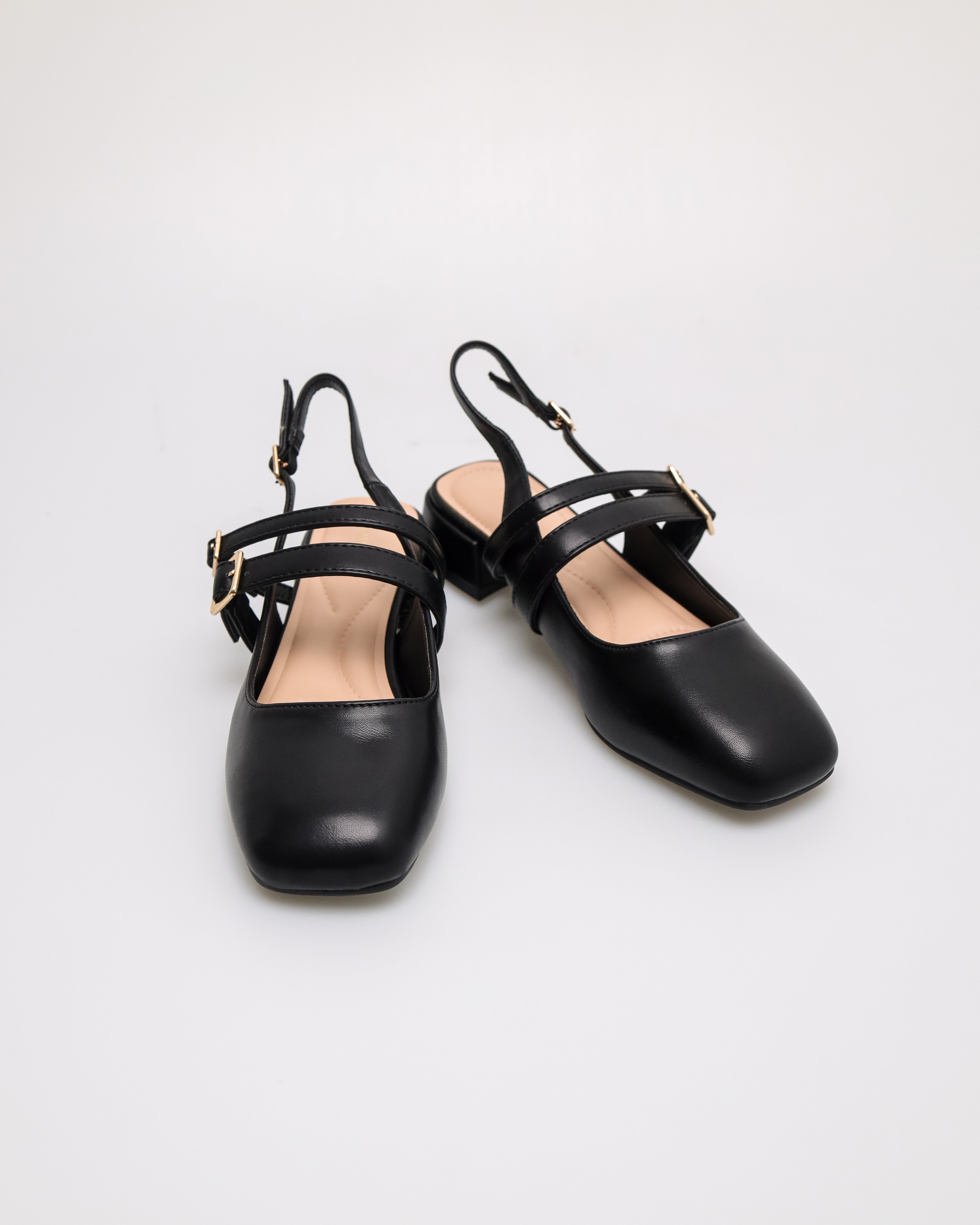 Tomaz NN486 Ladies Duo Ballerina Heels (Black)