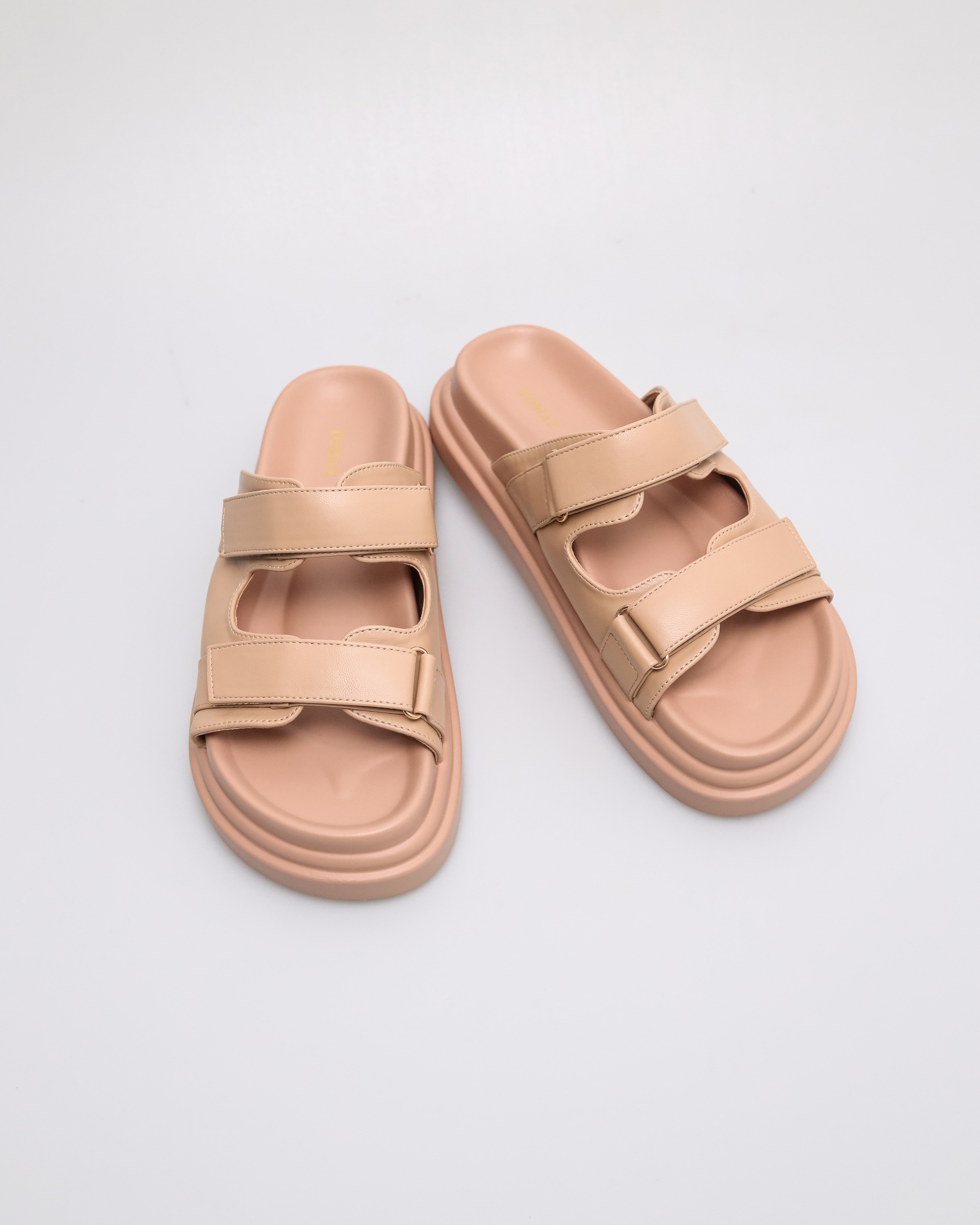 Tomaz FL076 Ladies Cozy Slide Sandal (Beige)