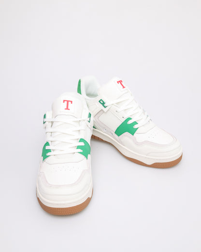 Tomaz TBB022 Mens Sneaker (White/Green)