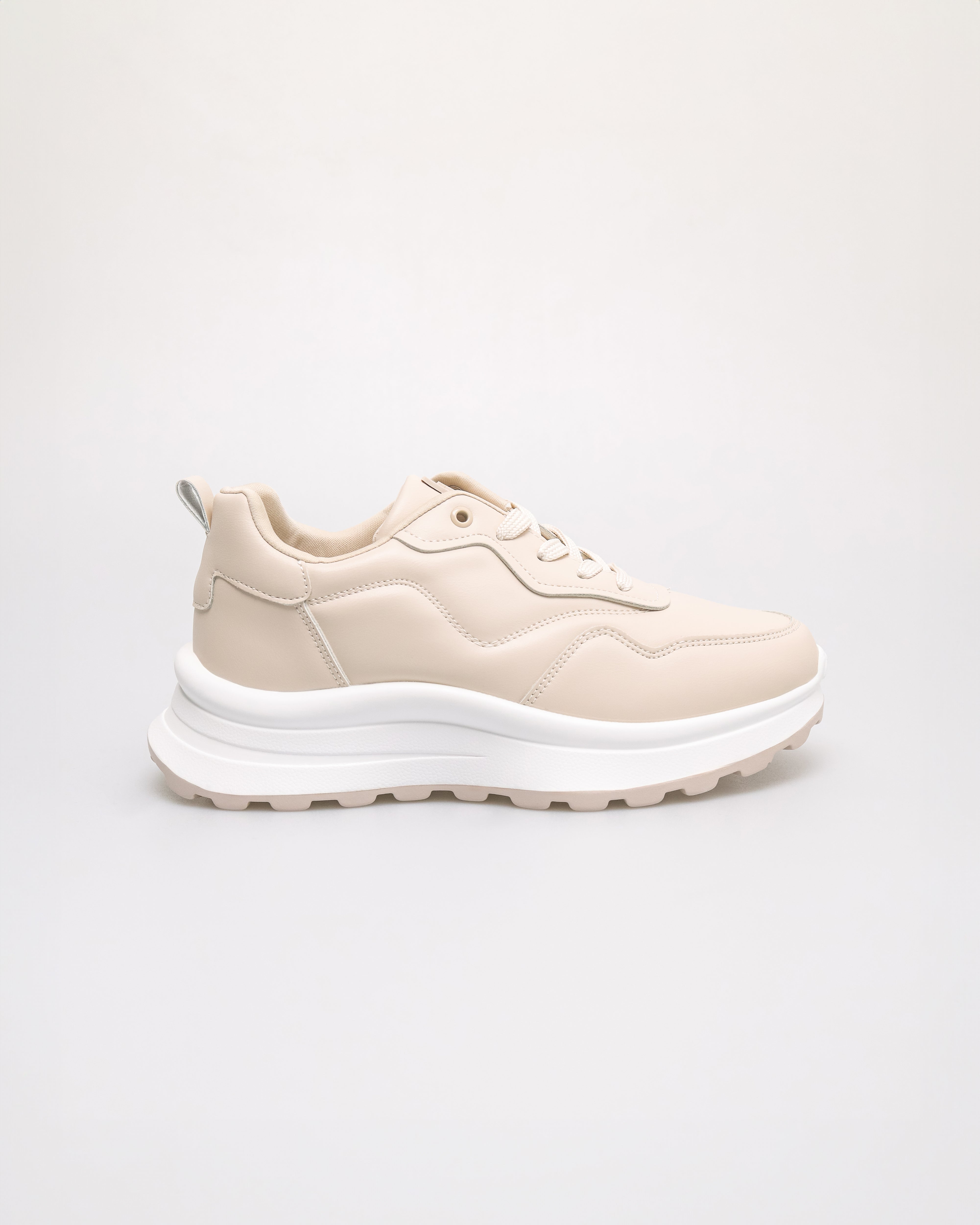 Tomaz YX209 Ladies Flow Lace up Sneakers (Beige)