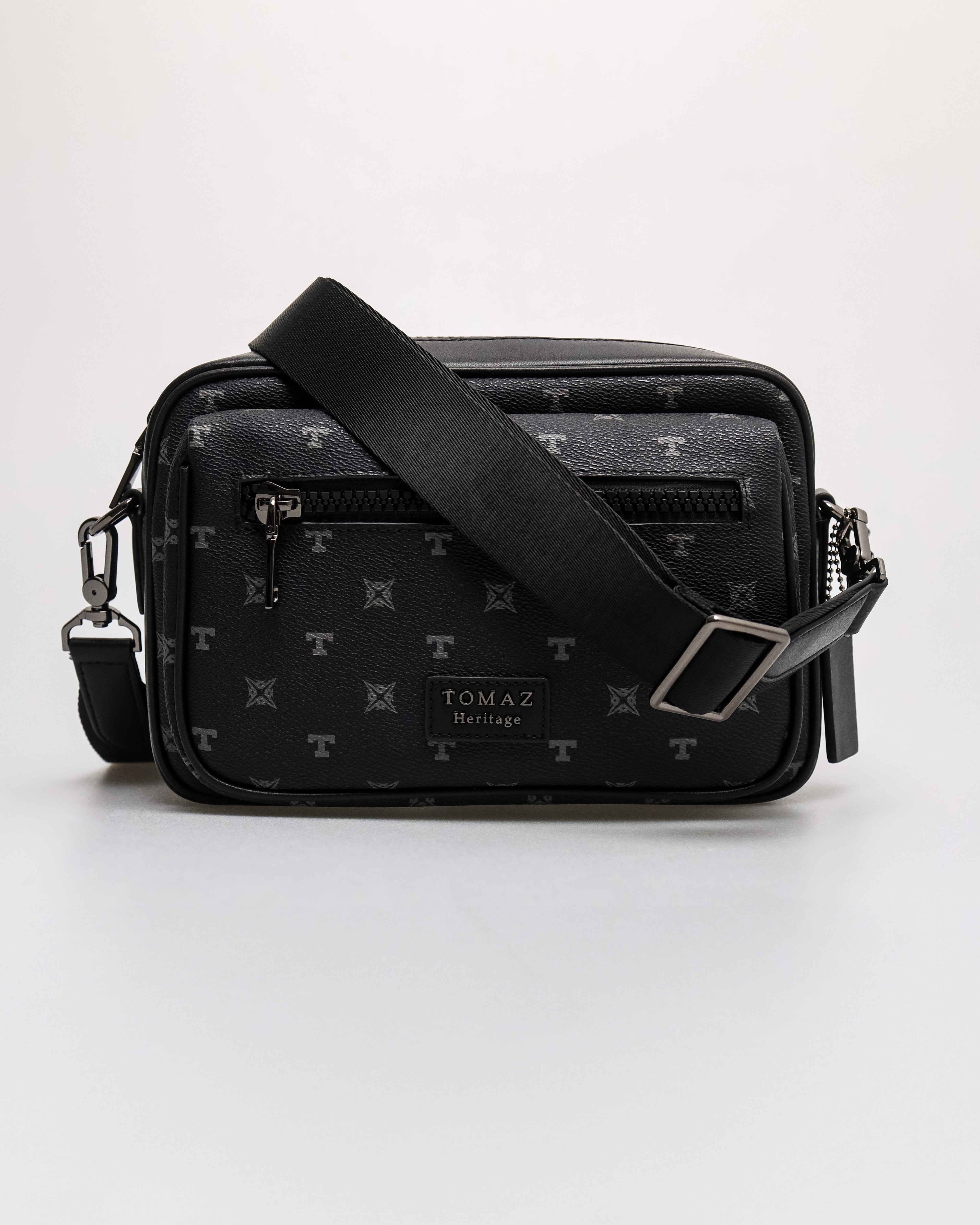 Tomaz NT-TZ455 Monogram Crossbody Bag (Black)