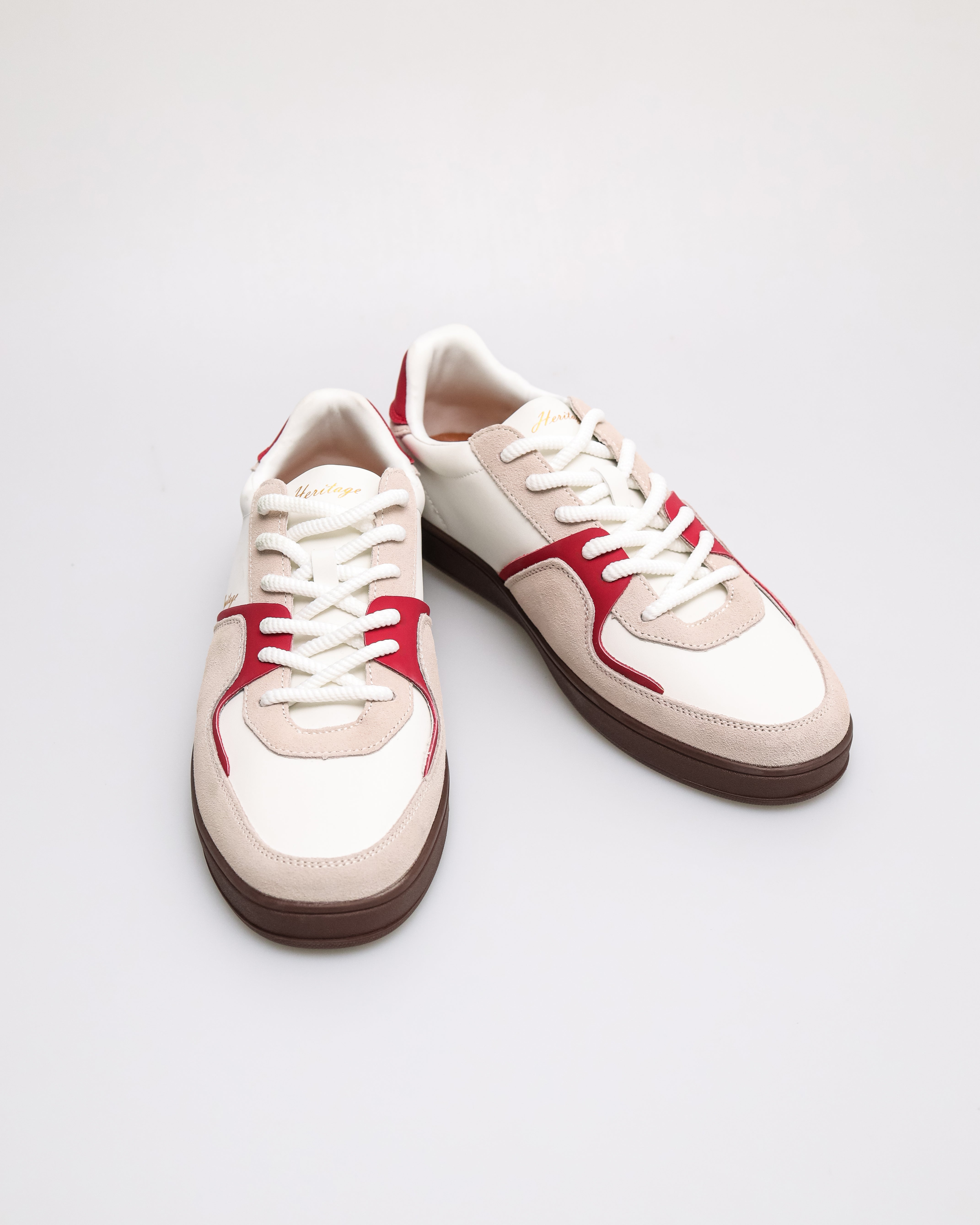 Tomaz C679M Men's Flair Sneakers (White/Red/Beige)