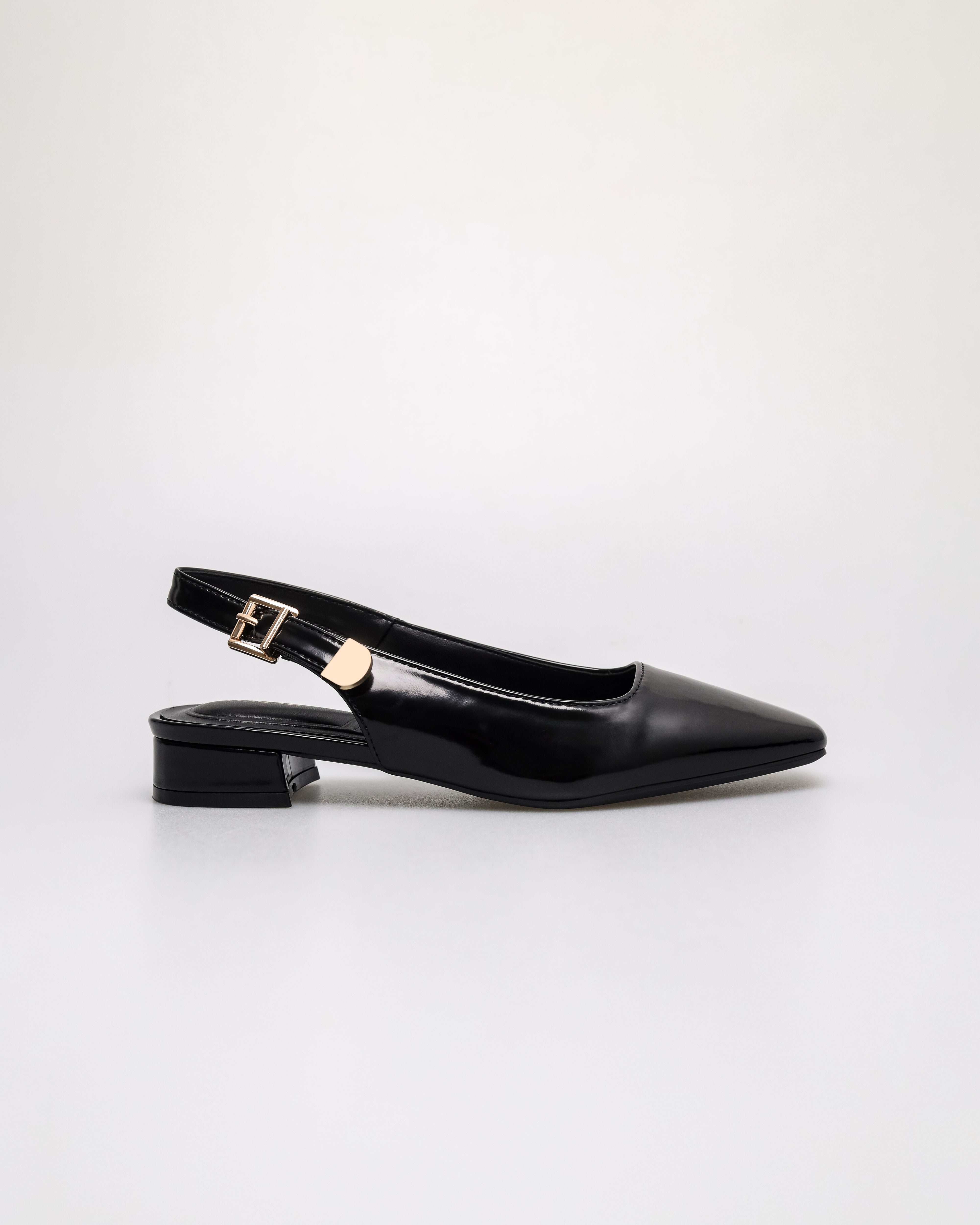 Tomaz FL095 Ladies Grace Slingback Low Heels (Black)