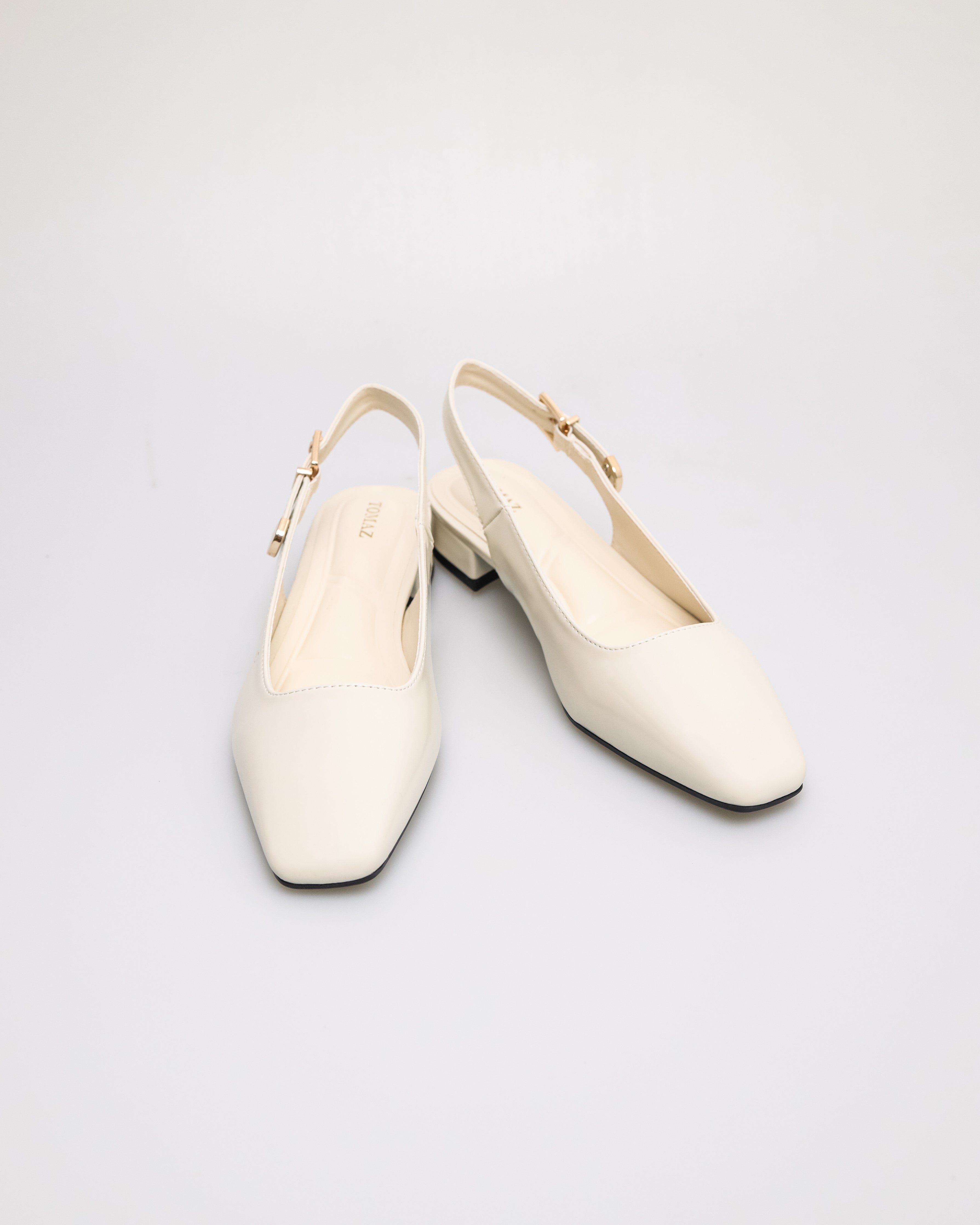 Tomaz FL095 Ladies Grace Slingback Low Heels (Ivory)