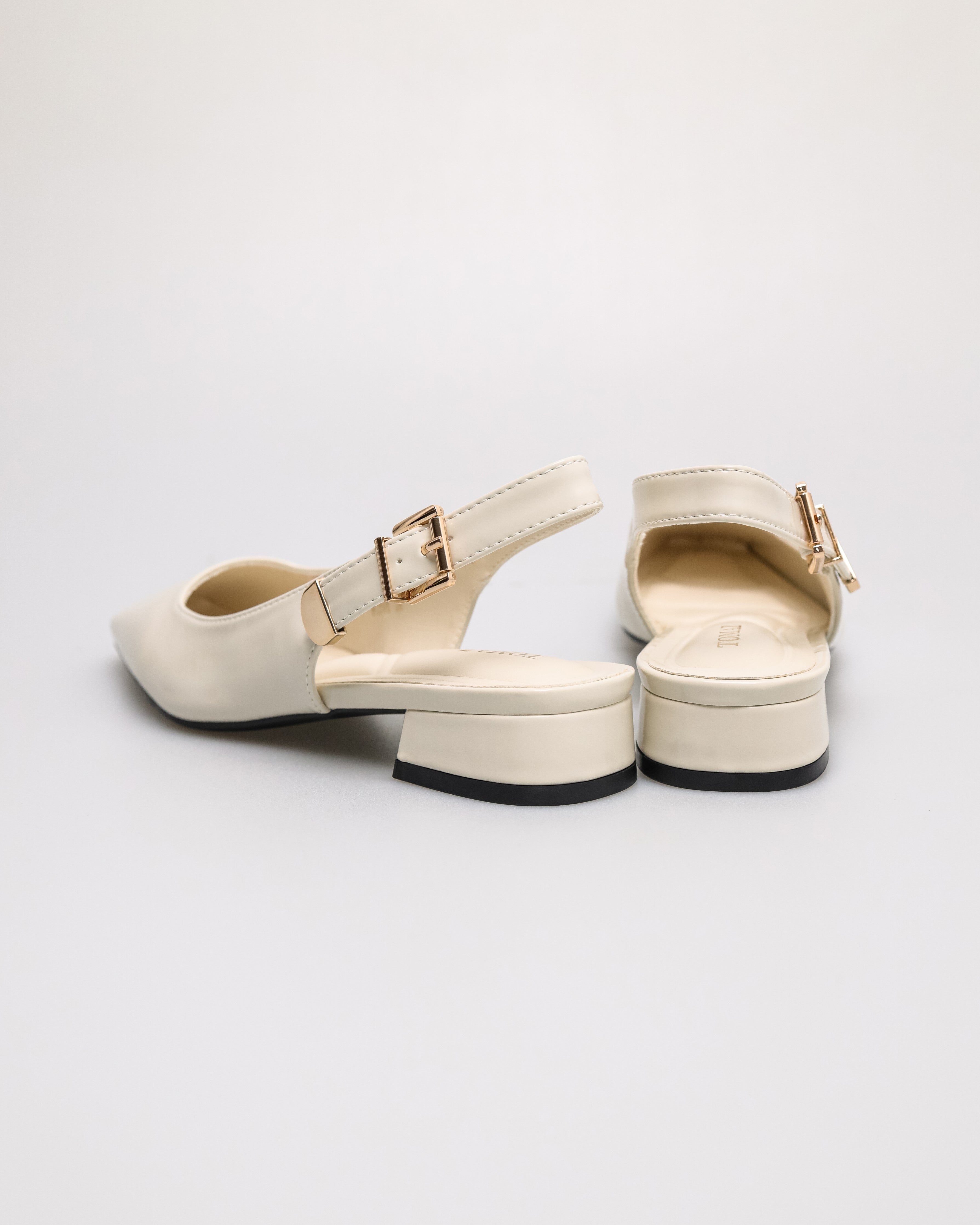 Tomaz FL095 Ladies Grace Slingback Low Heels (Ivory)