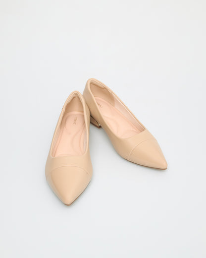 Tomaz NN237 Ladies Pointy Flats (Beige)