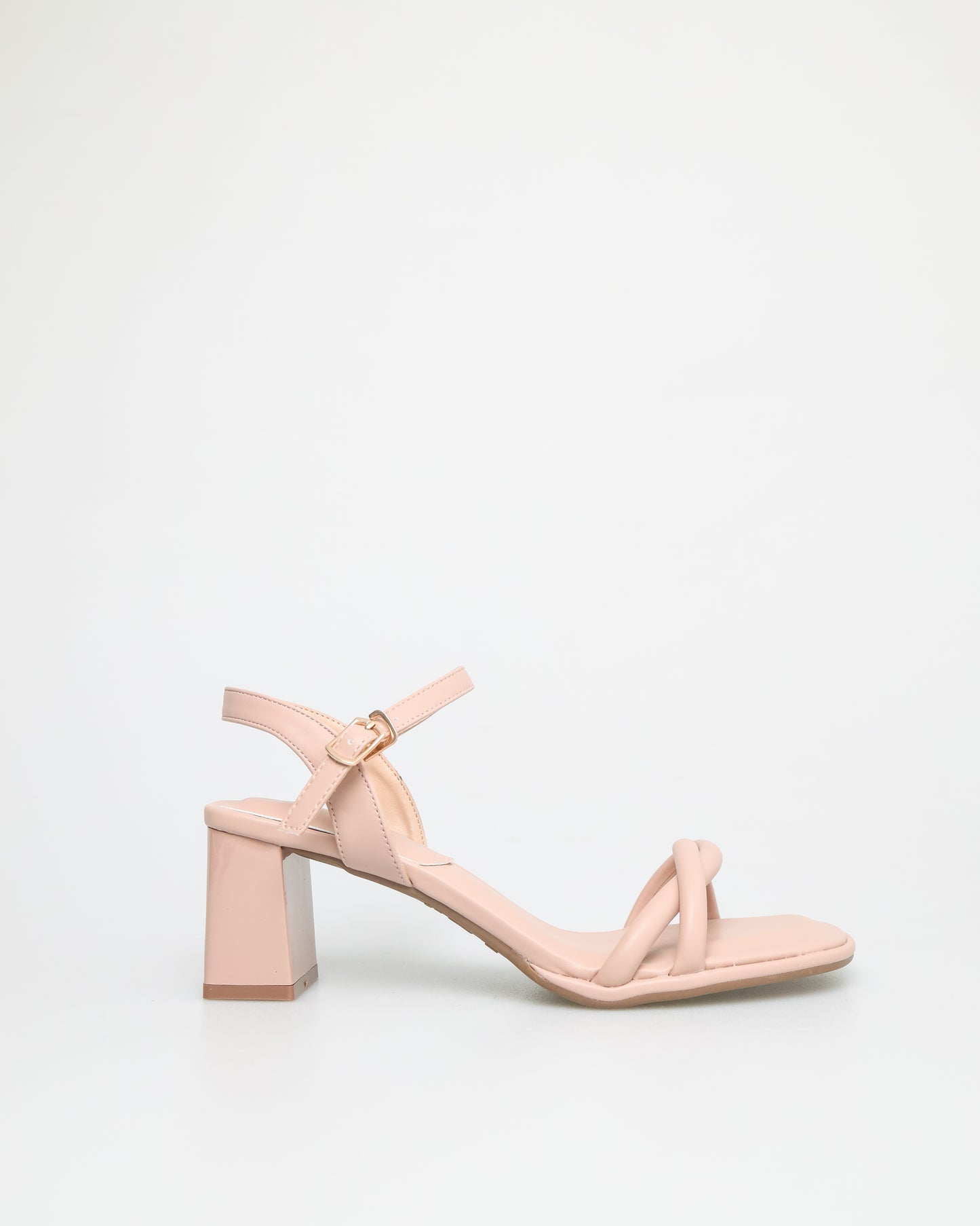 Tomaz NN169 Ladies Twisted Strap Block Heels (Pink)