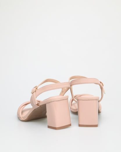 Tomaz NN169 Ladies Twisted Strap Block Heels (Pink)