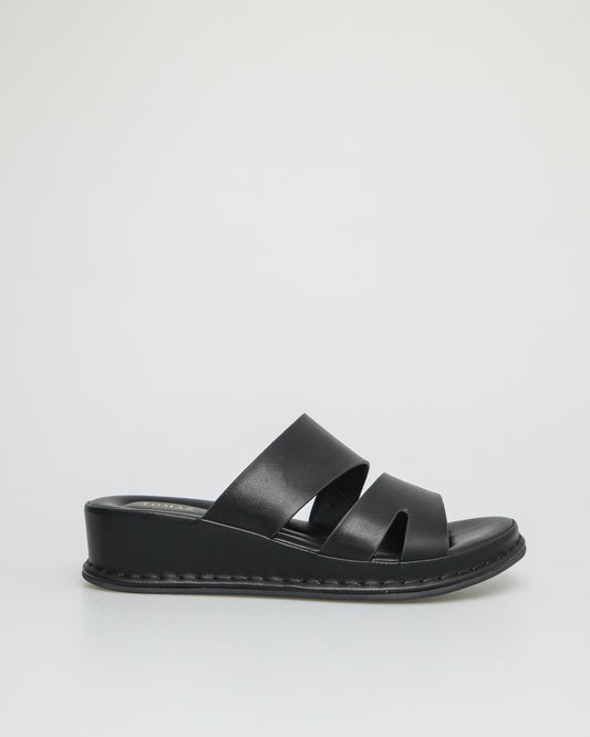 Tomaz NN195 Ladies Solid Tone Sandals (Black)