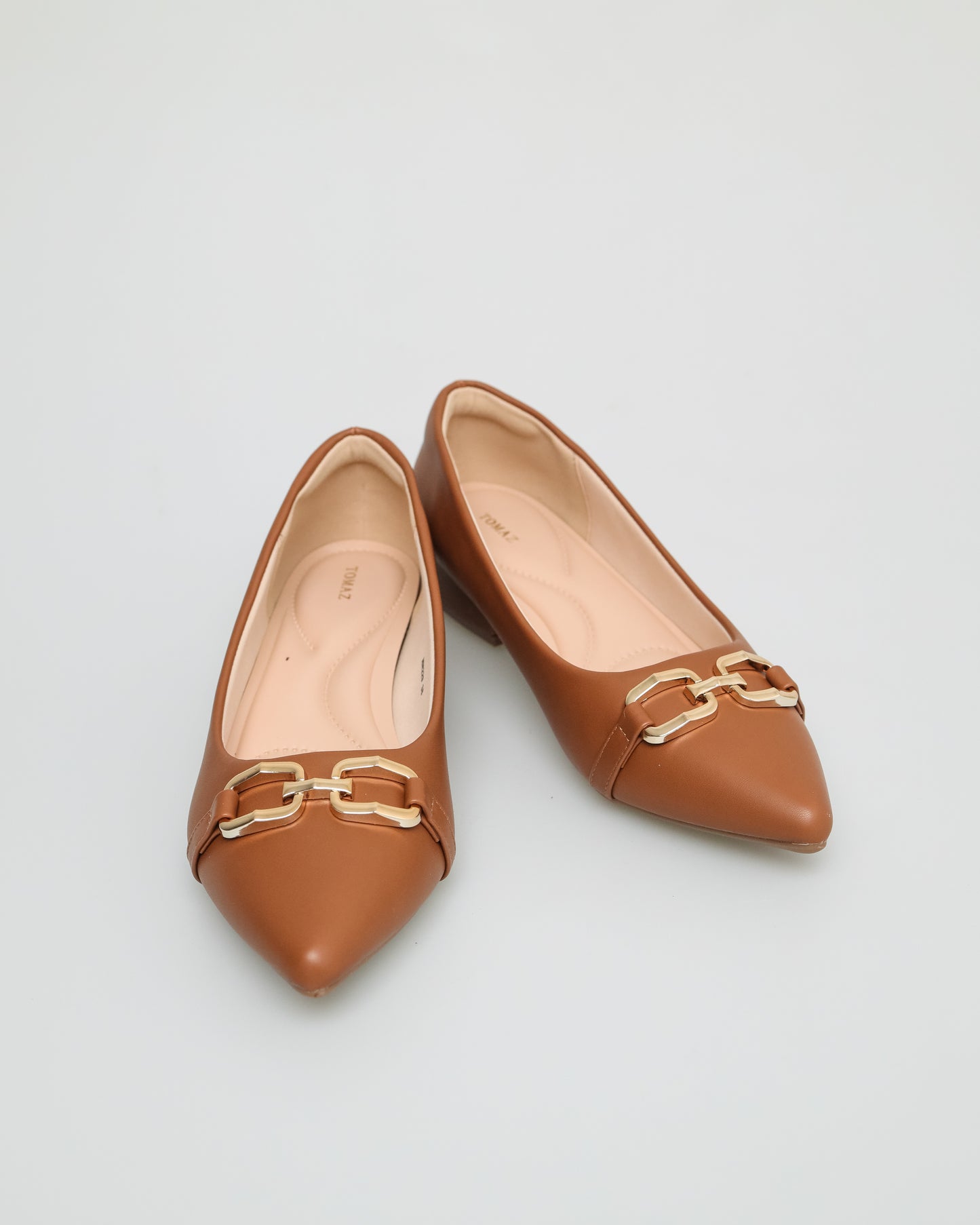 Tomaz NN229 Ladies Pointy Low Heels (Brown)