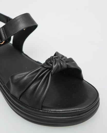 Tomaz NN188 Ladies Knot Strap Sandals (Black)