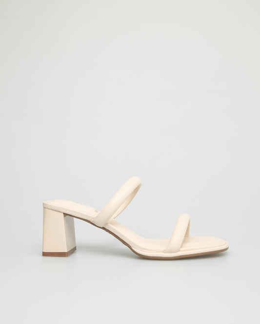 Tomaz NN173 Ladies Strappy Block Heels (Cream)