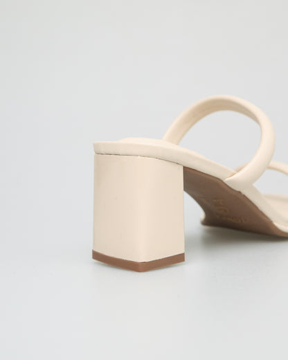 Tomaz NN173 Ladies Strappy Block Heels (Cream)