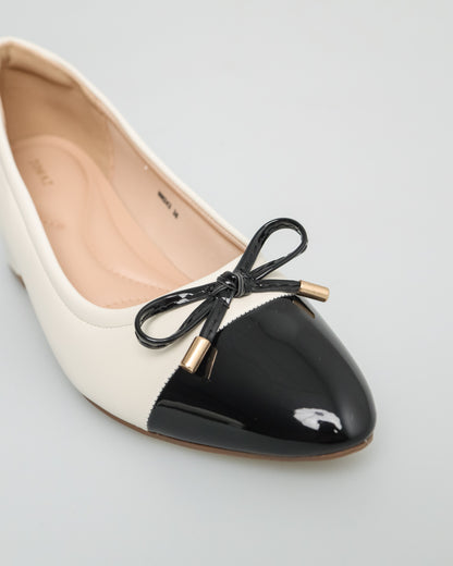 Tomaz NN243 Ladies Ribbons Heels (Black/White)