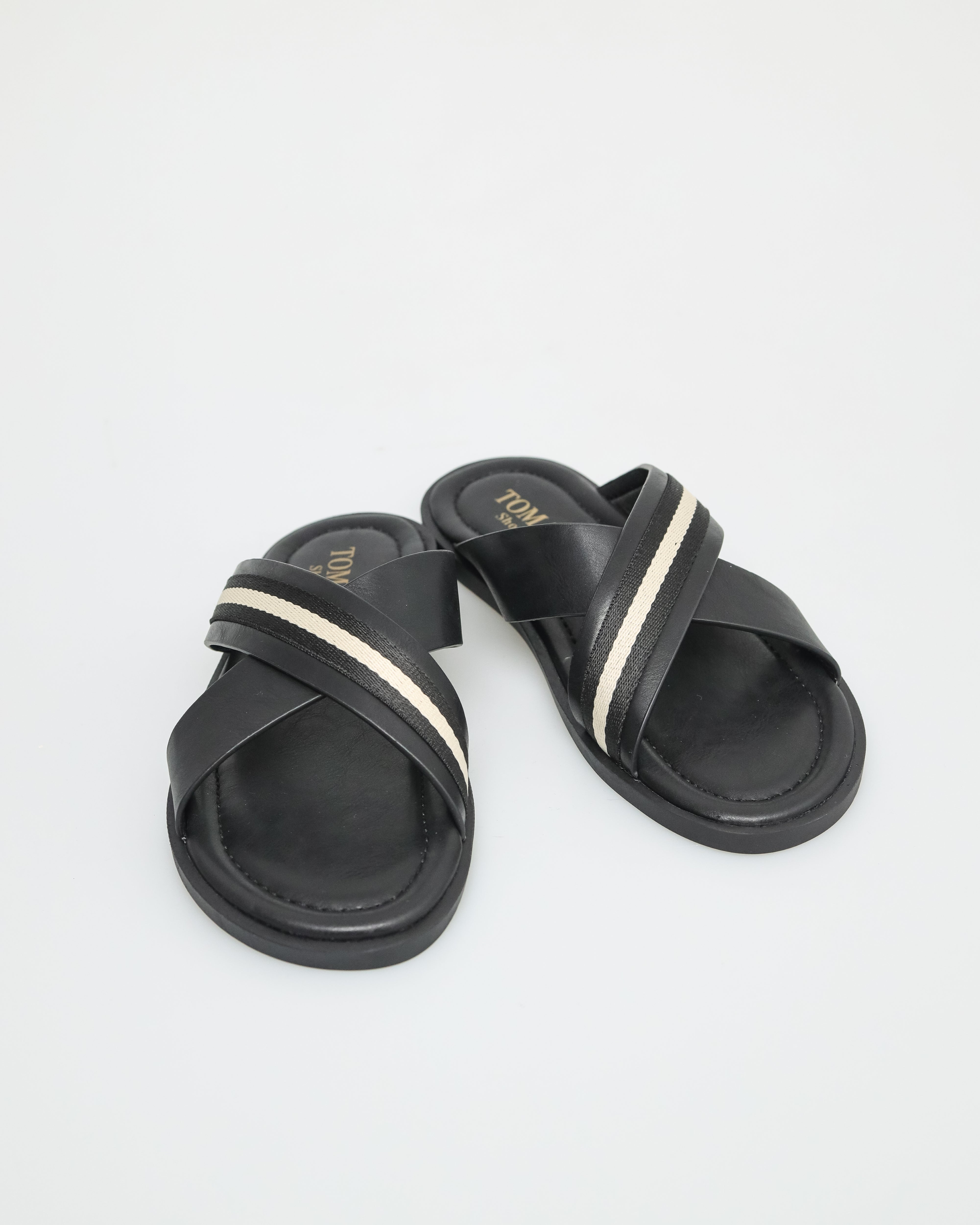 Tomaz C610 Men's Stripe Sandal (Black 2)