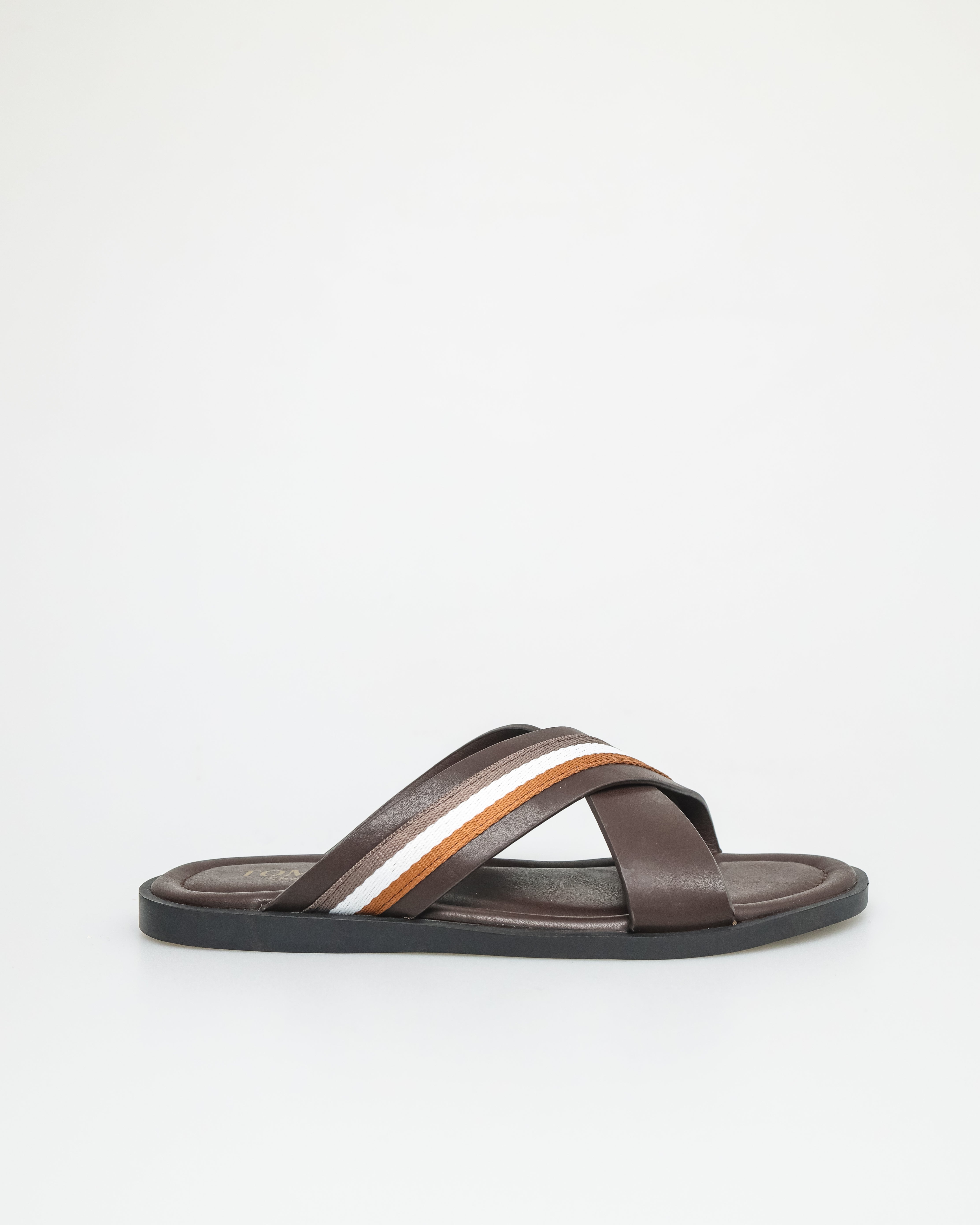 Tomaz C610 Men's Stripe Sandal (Coffee)