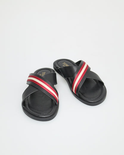 Tomaz C610 Men's Stripe Sandal (Black 1)