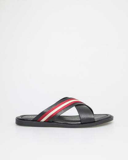 Tomaz C610 Men's Stripe Sandal (Black 1)