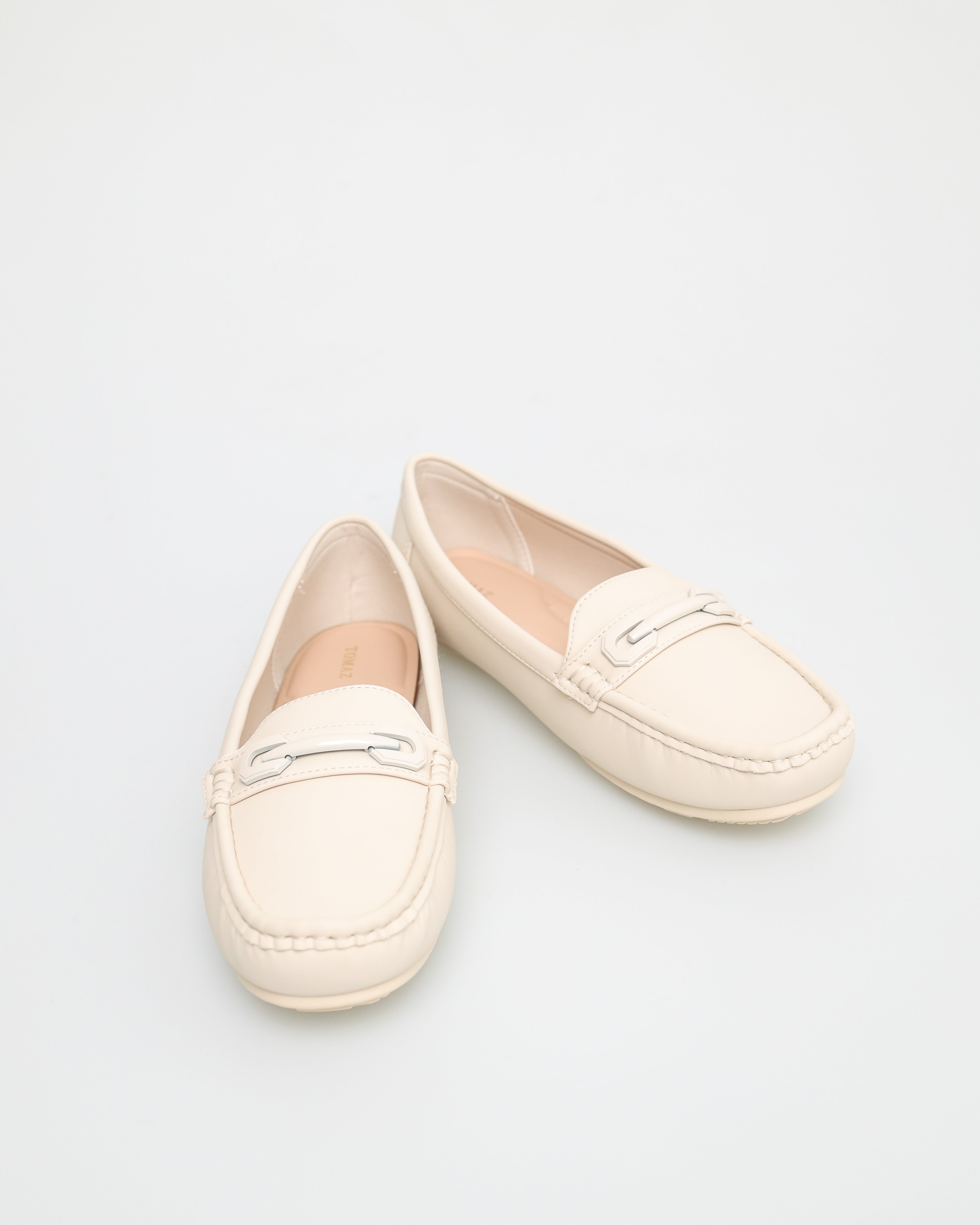 Tomaz NN256 Ladies Horsebit Flats (Beige)