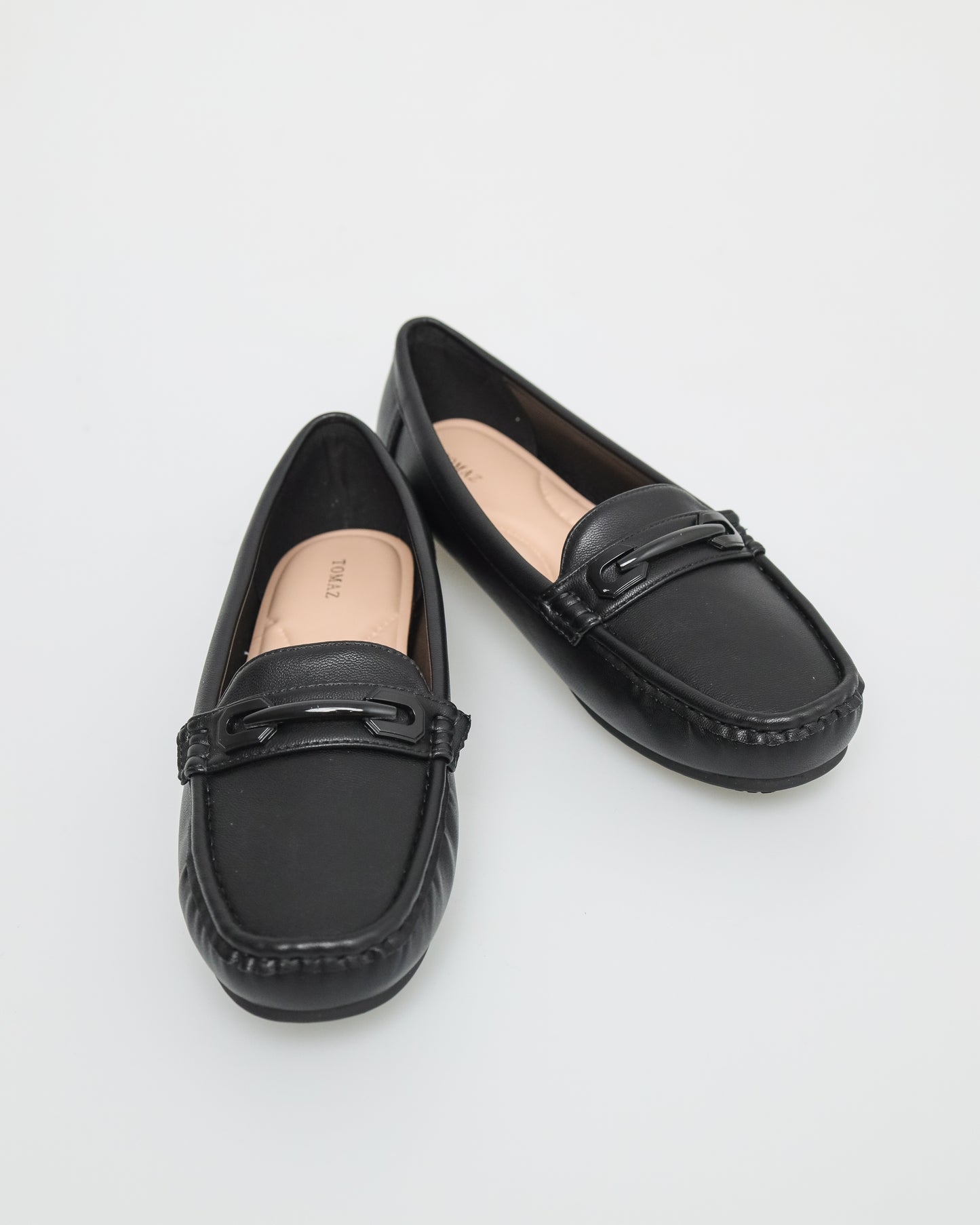 Tomaz NN256 Ladies Horsebits Flats (Black)