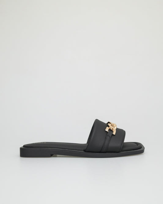 Tomaz NN221 Ladies Chain-links Sandals (Black)