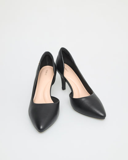 Tomaz NN240 Ladies Pointy Toe Pump Heels (Black)