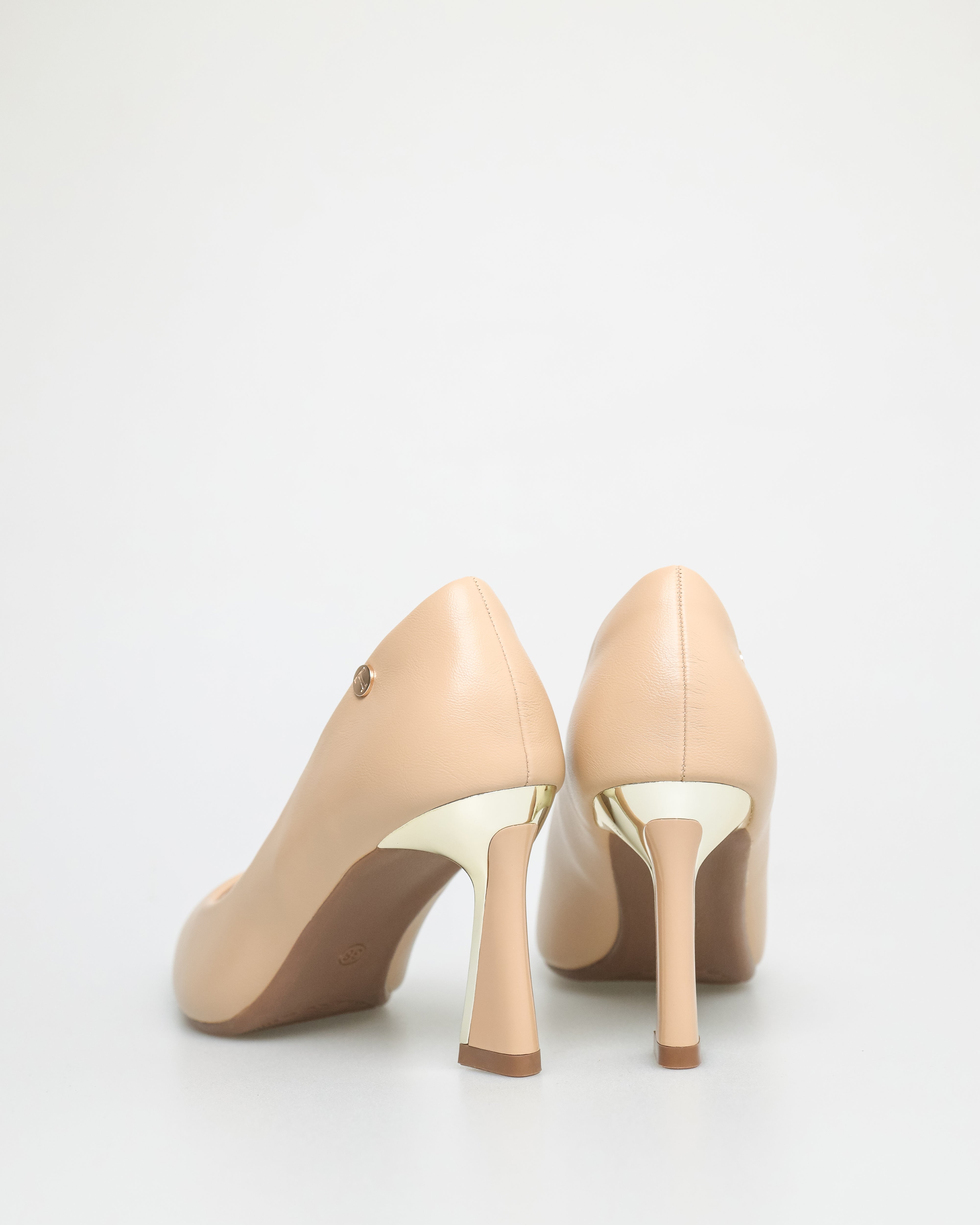 Tomaz NN239 Ladies Metallic Detail Pump Heels (Beige)