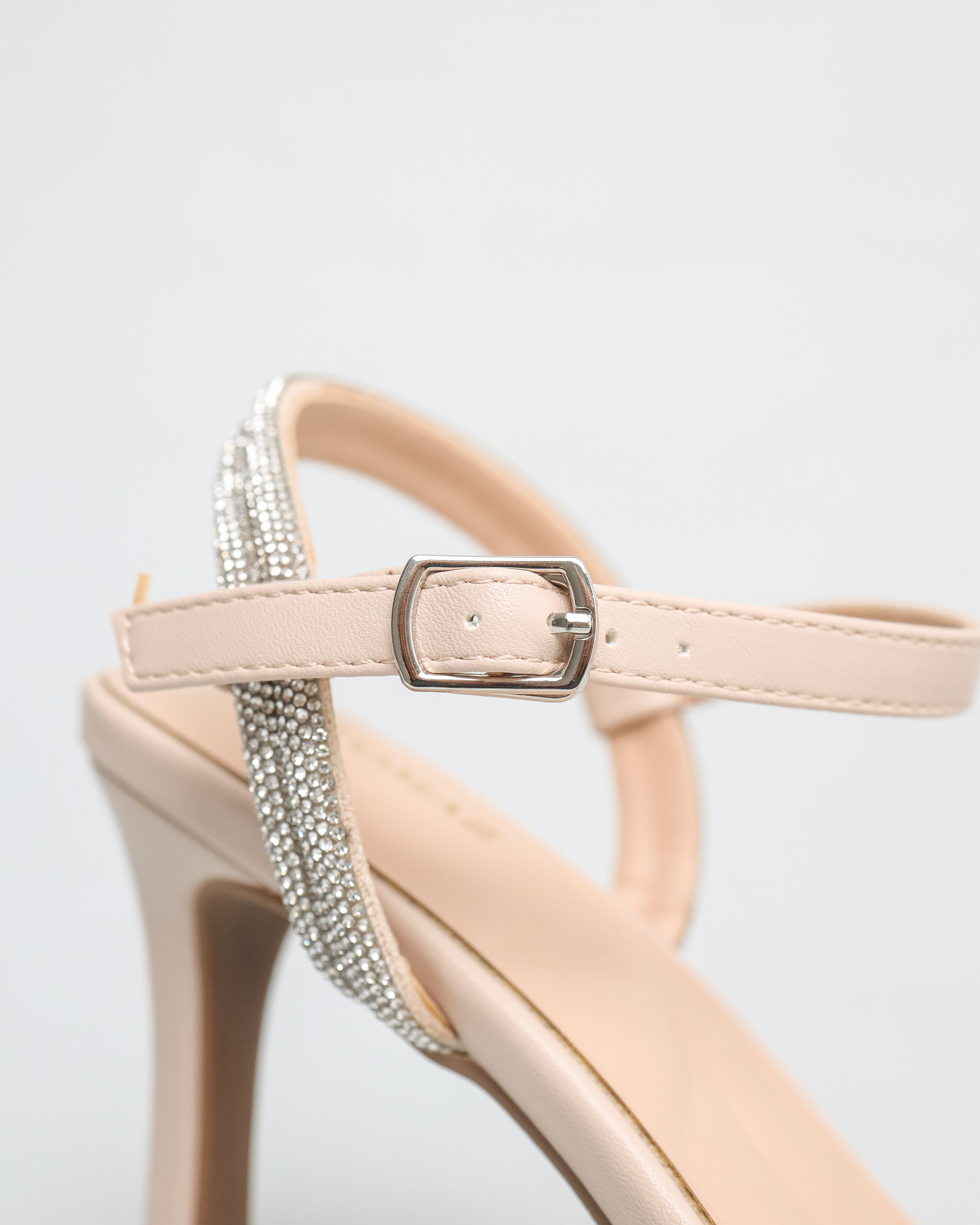 Tomaz NN179 Ladies Rhinestones Strappy Heels (Beige)