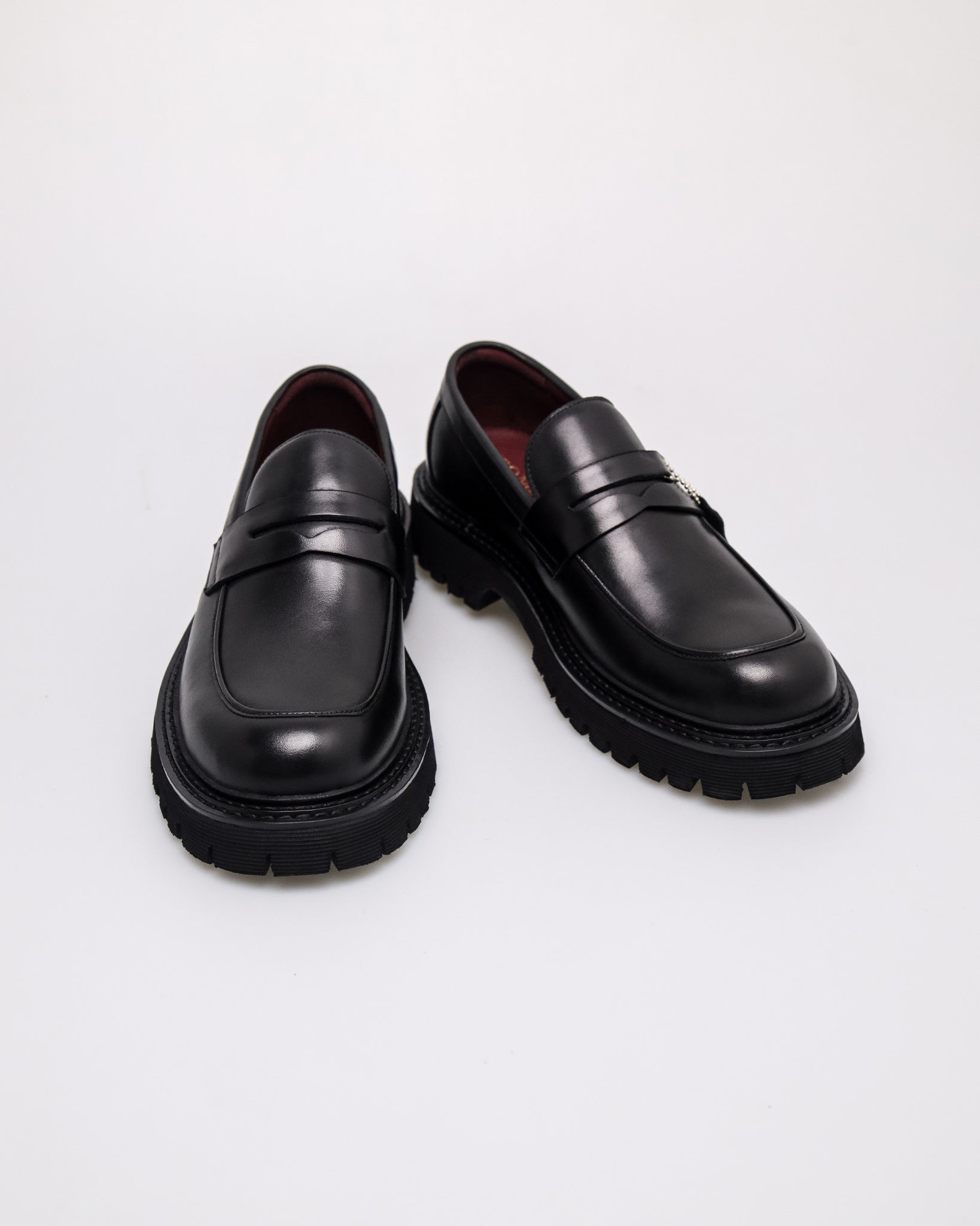 ハザマhazama Fluotite Dress Loafer Tomaz HF147 Men's Penny Loafers