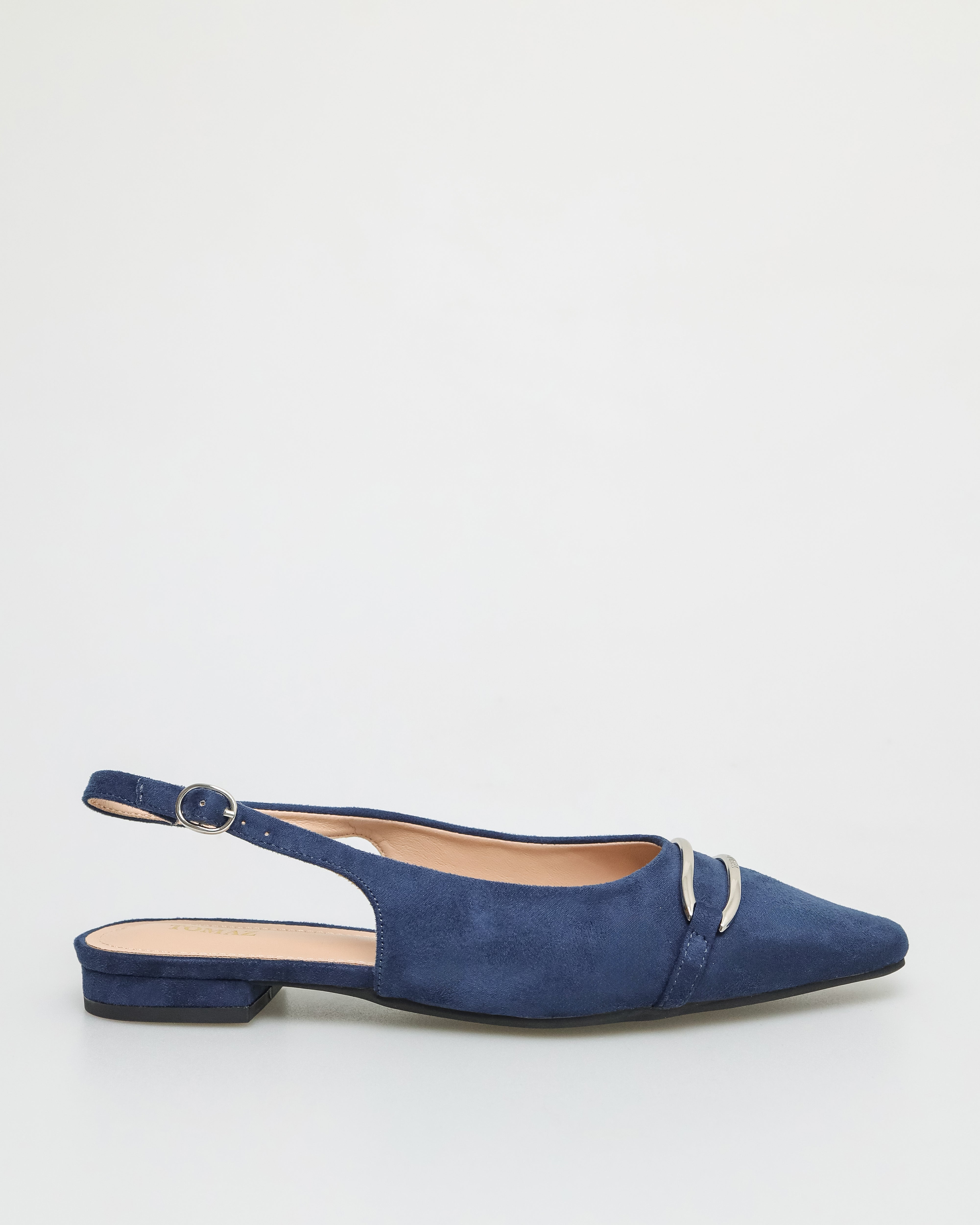 Tomaz FL025 Ladies Metal Bits Slingback (Navy)