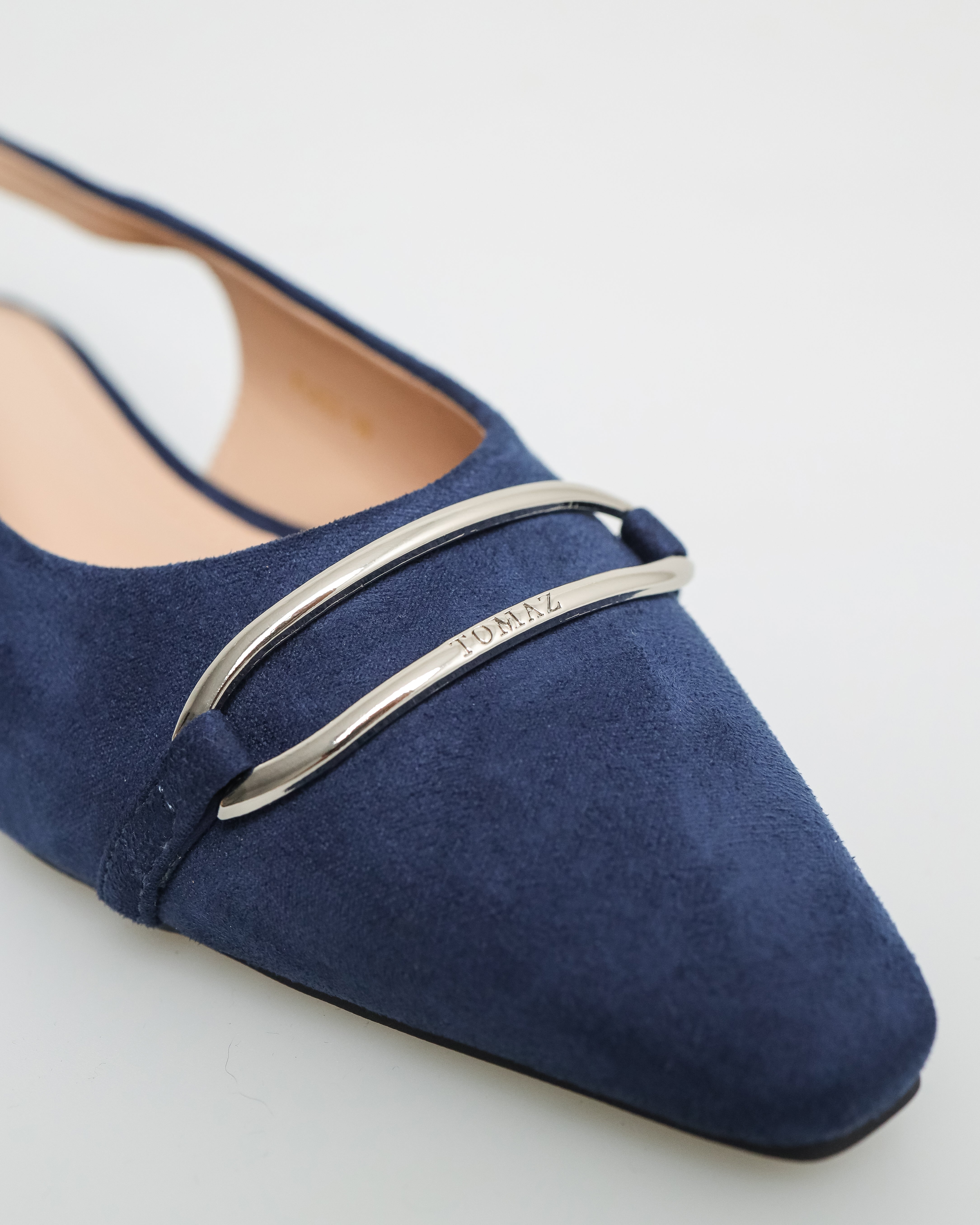 Tomaz FL025 Ladies Metal Bits Slingback (Navy)