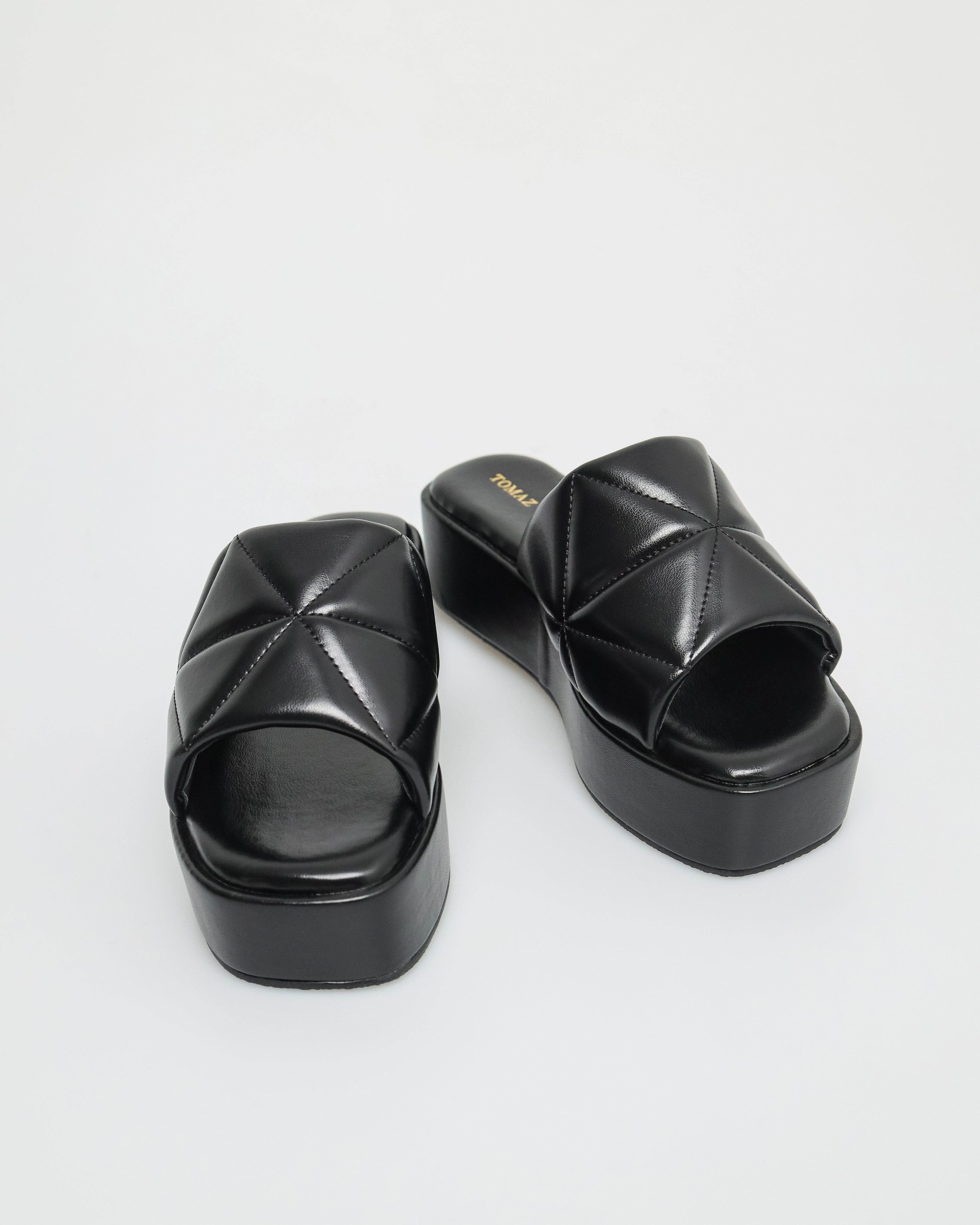 Tomaz YX155 Ladies Padded Sandals (Black)