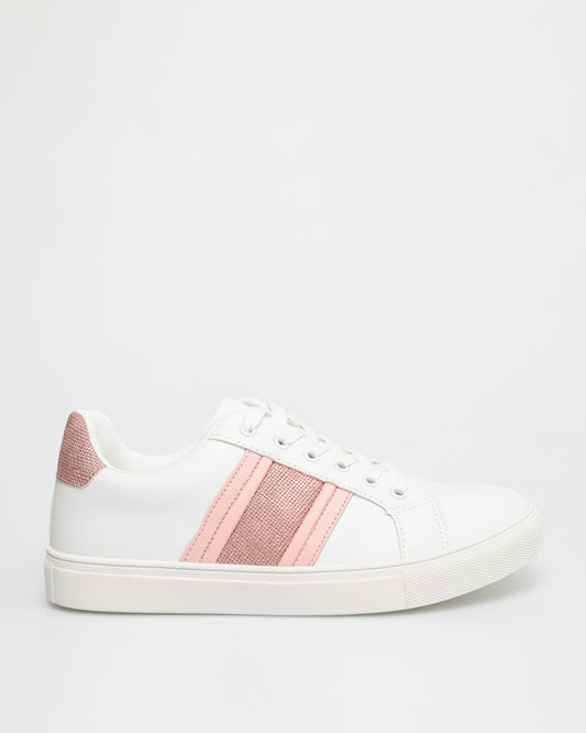 Tomaz YX153 Ladies Sneakers (White/Pink)