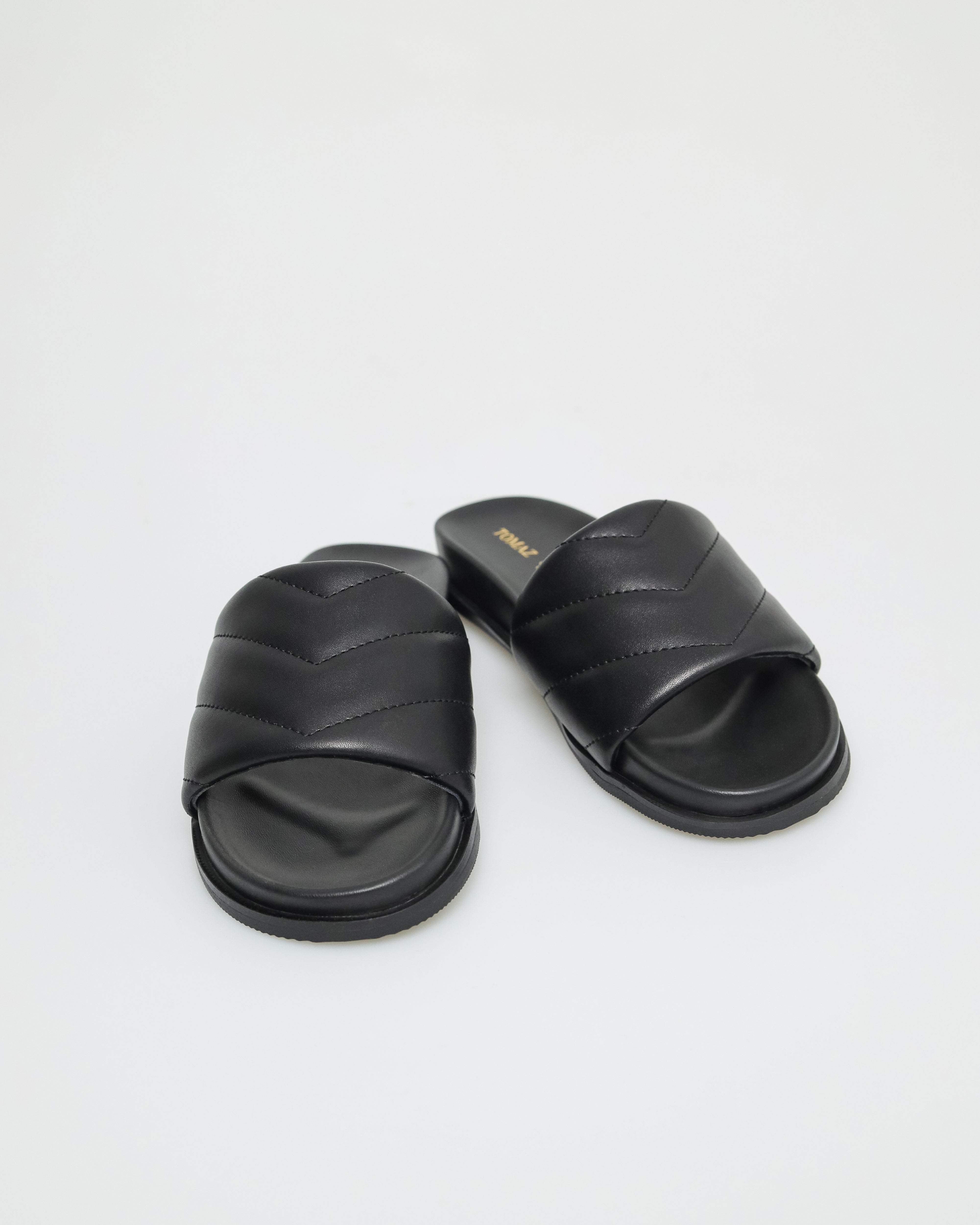 Tomaz YX62 Ladies Slide Sandals (Black)