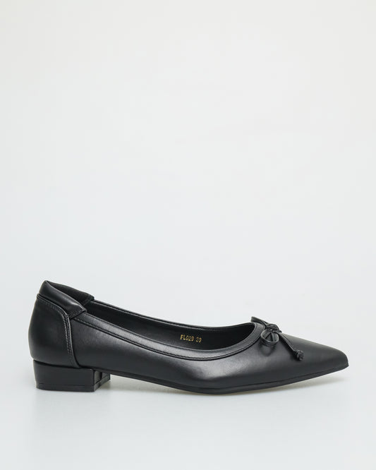 Tomaz FL029 Ladies Ribbon Low Heels (Black)