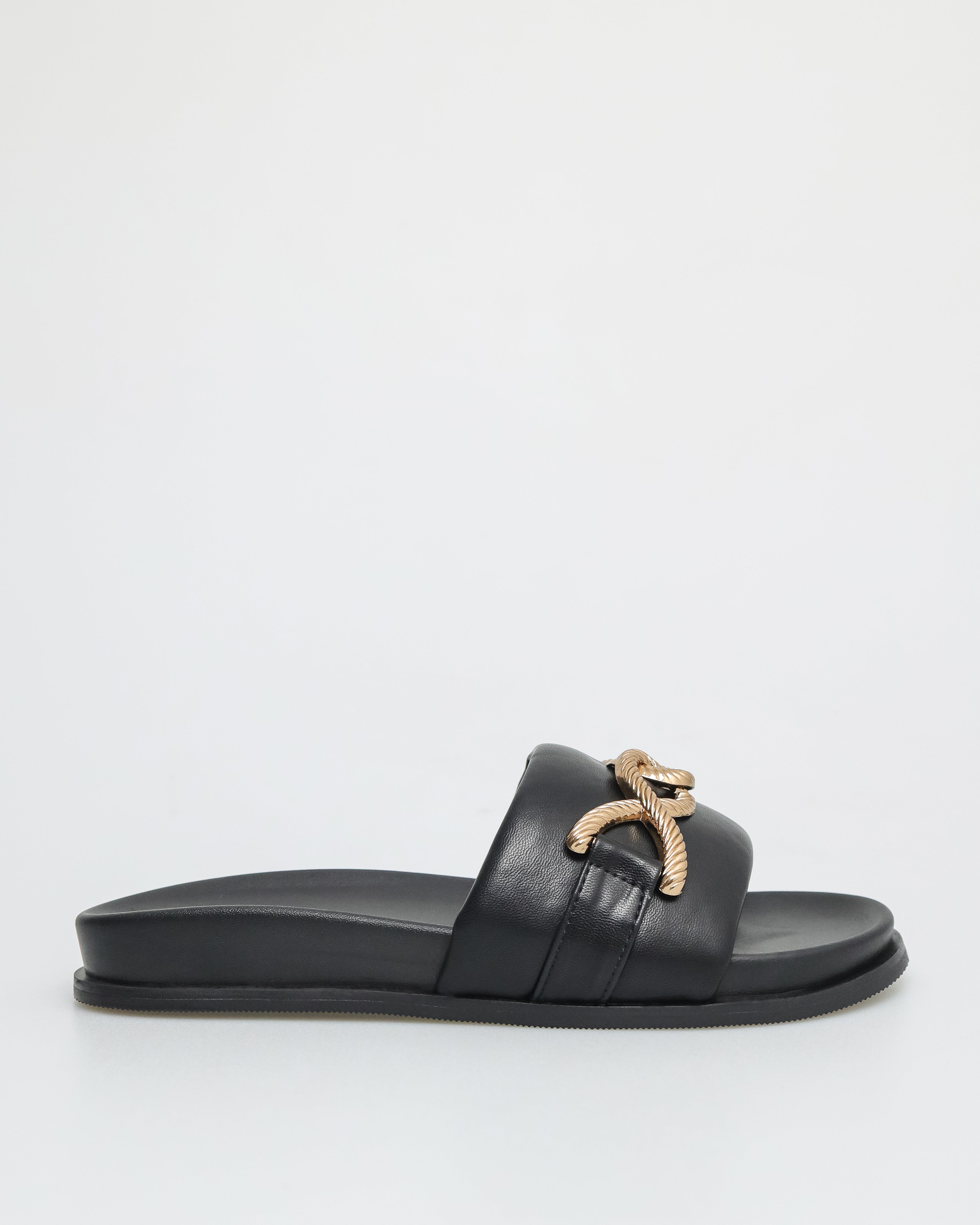 Tomaz YX166 Ladies Slide Sandals (Black)